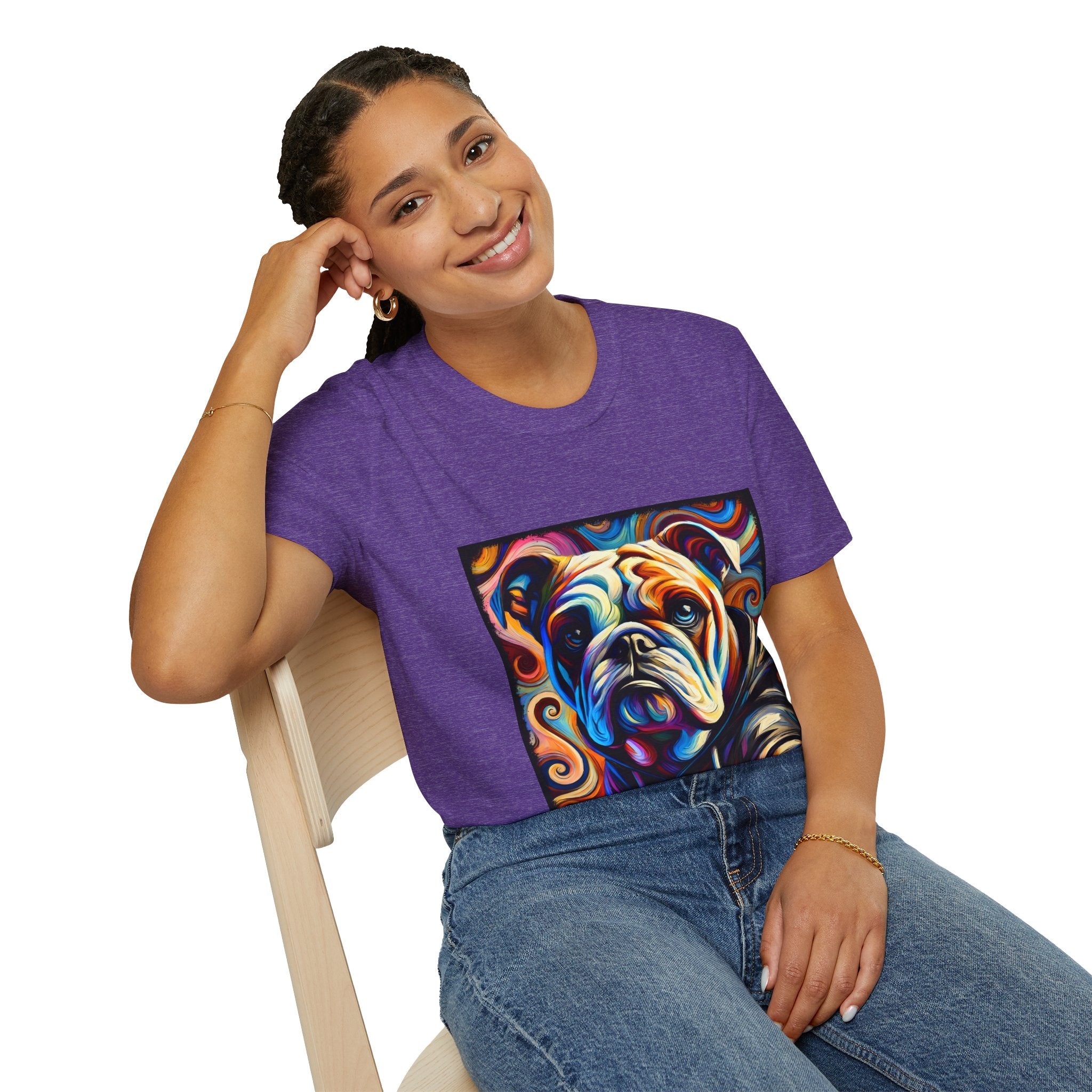 Bulldog Relaxed Swirl | Unisex Dog T-Shirt