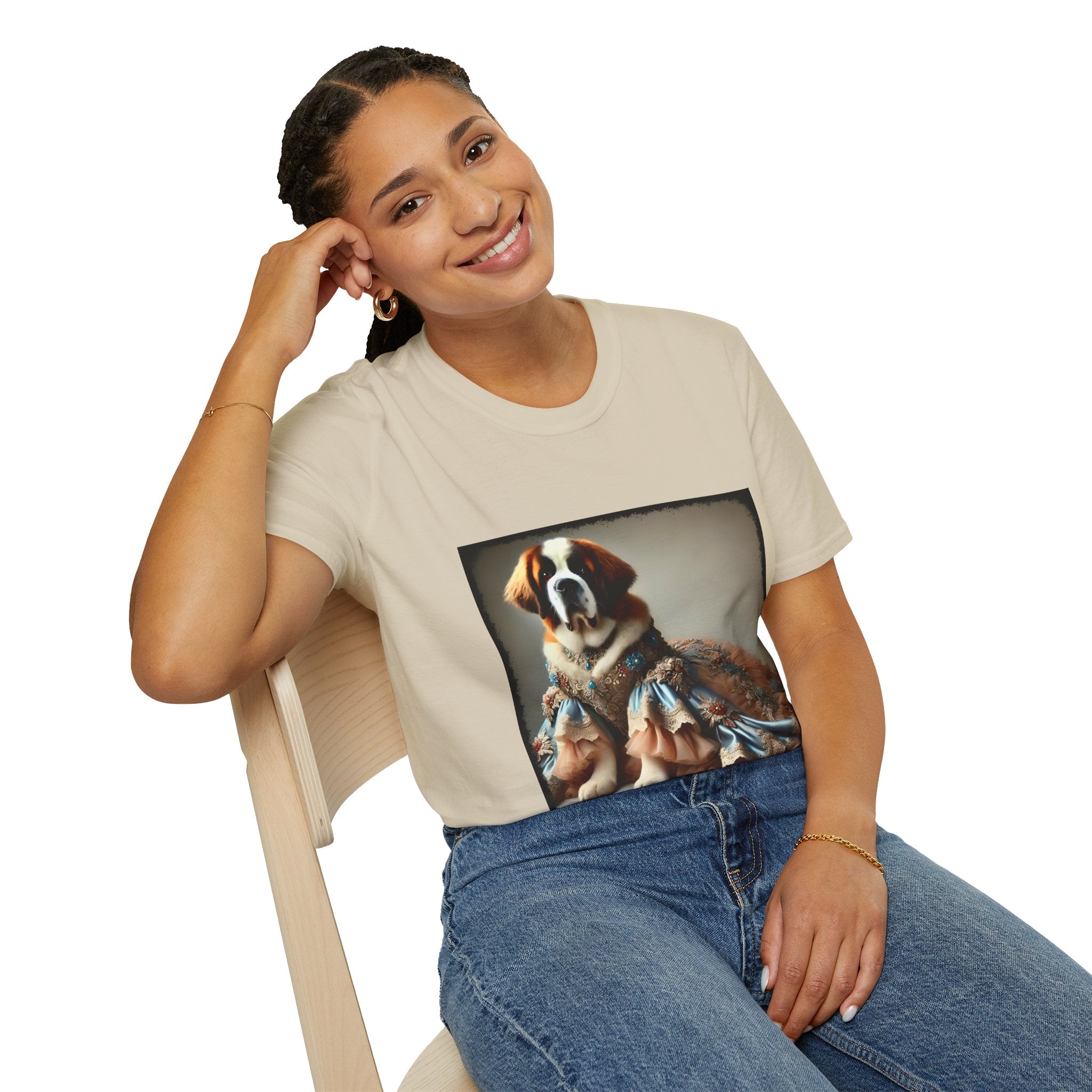 Saint Bernard Pawsh Portrait | Unisex Dog T-Shirt