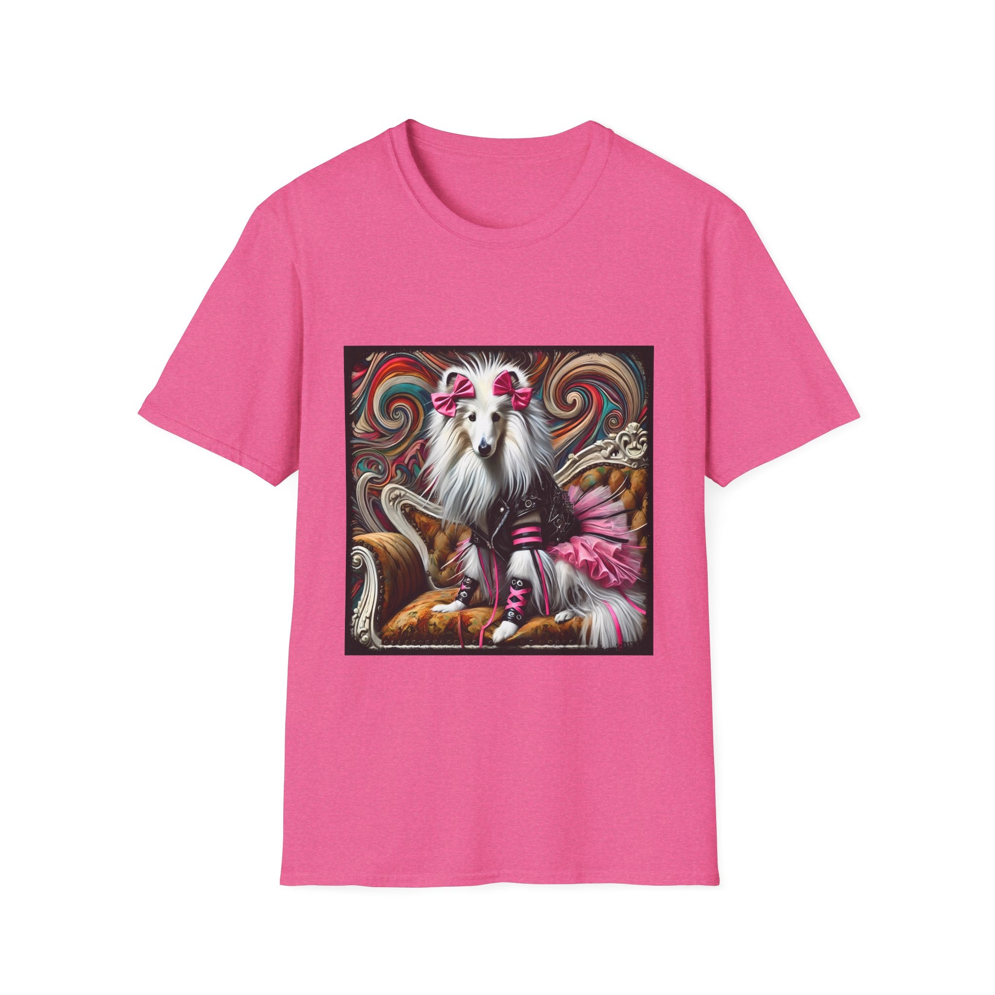 Collie Pink Rocker | Unisex Dog T-Shirt