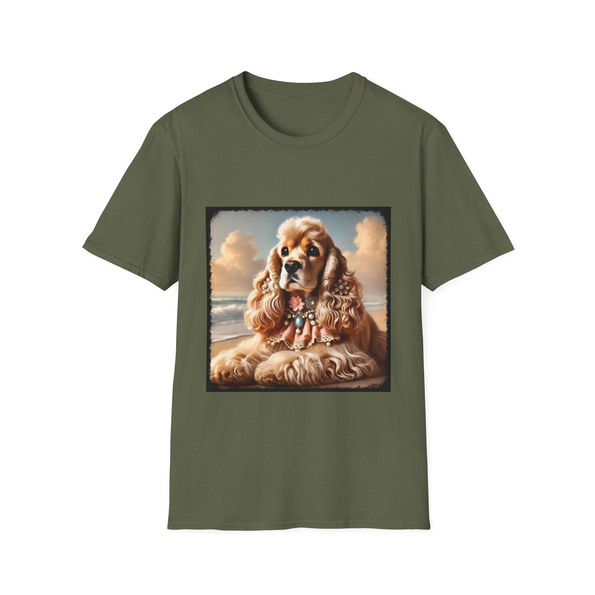 Cocker Spaniel Beach Belle | Unisex Dog T-Shirt