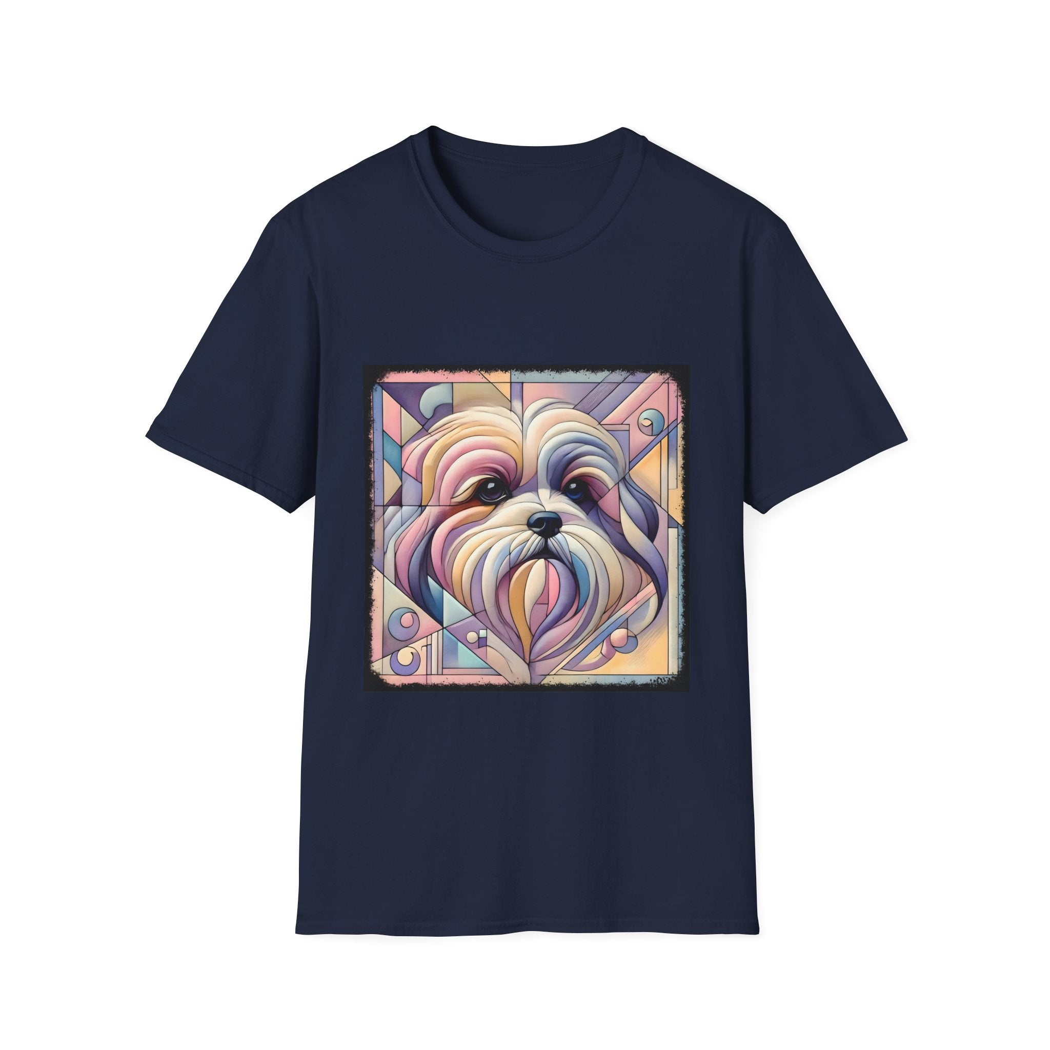 Lhasa Apso Pastel Geometric | Unisex Dog T-Shirt