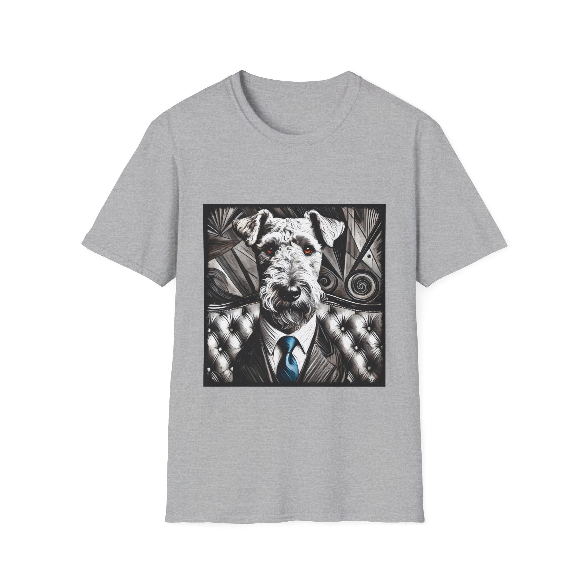 Airedale Terrier B&W Bold Eyes | Unisex Dog T-Shirt