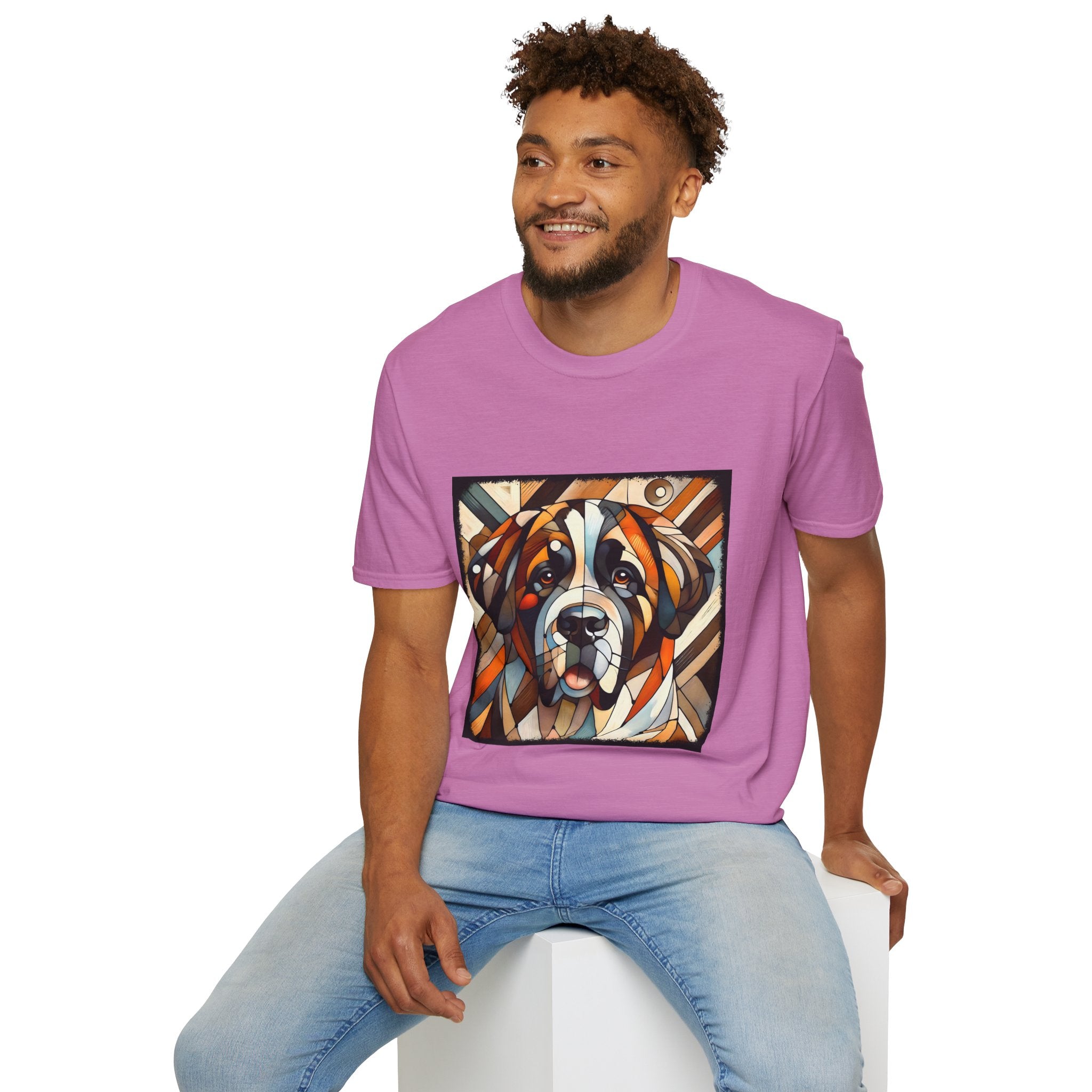 Saint Bernard Bold Geometric | Unisex Dog T-Shirt