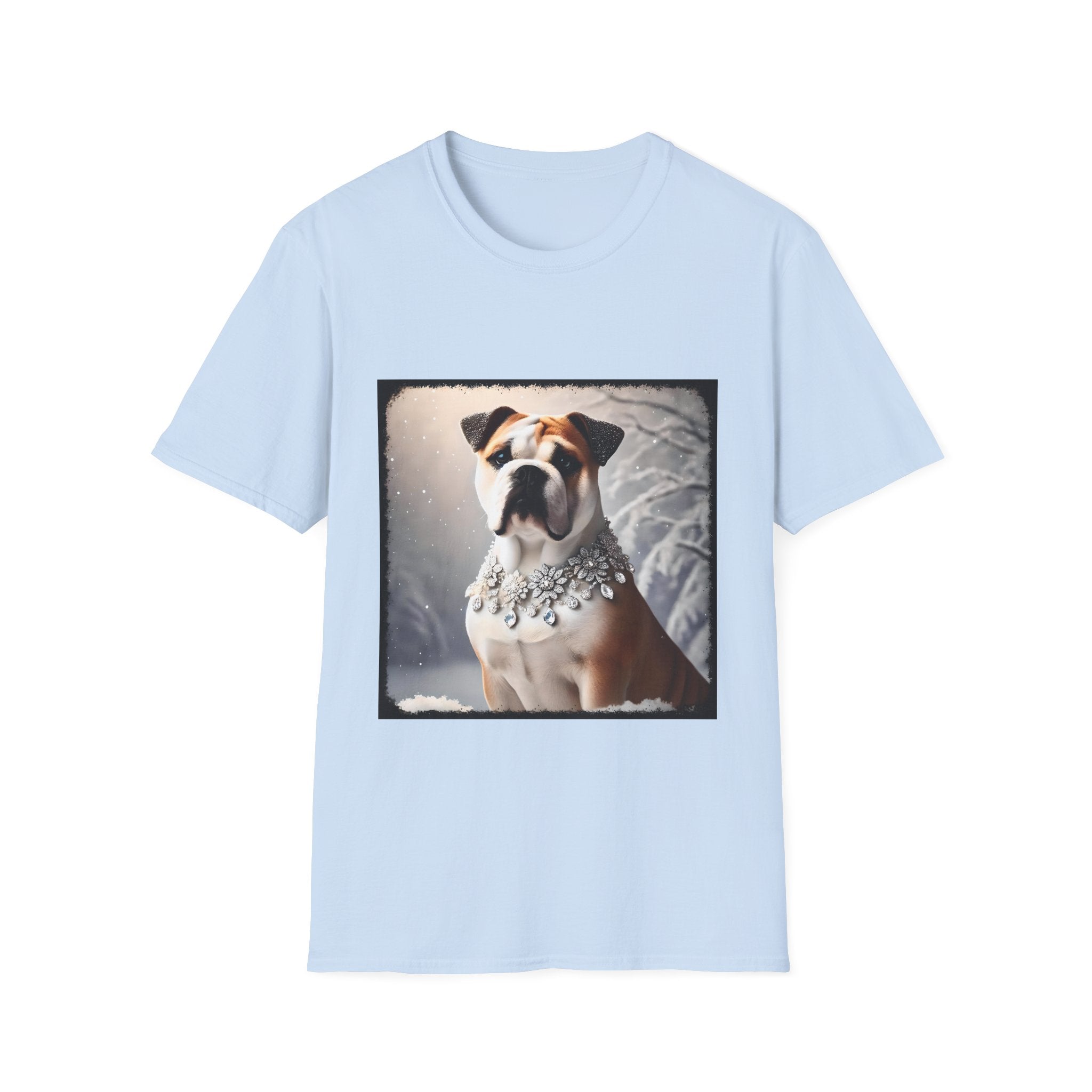 Bulldog Snow Princess Classic | Unisex Dog T-Shirt