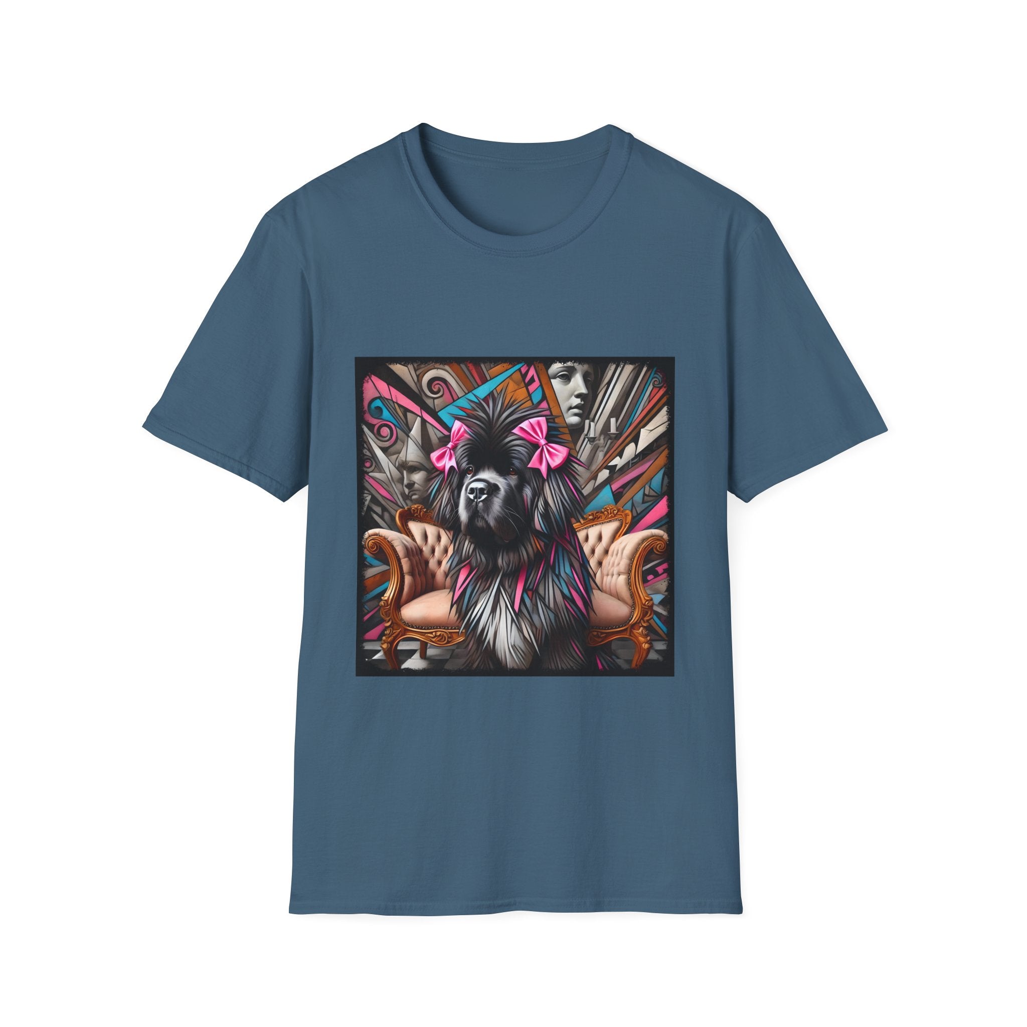 Newfoundland Pink Bow Bold | Unisex Dog T-Shirt