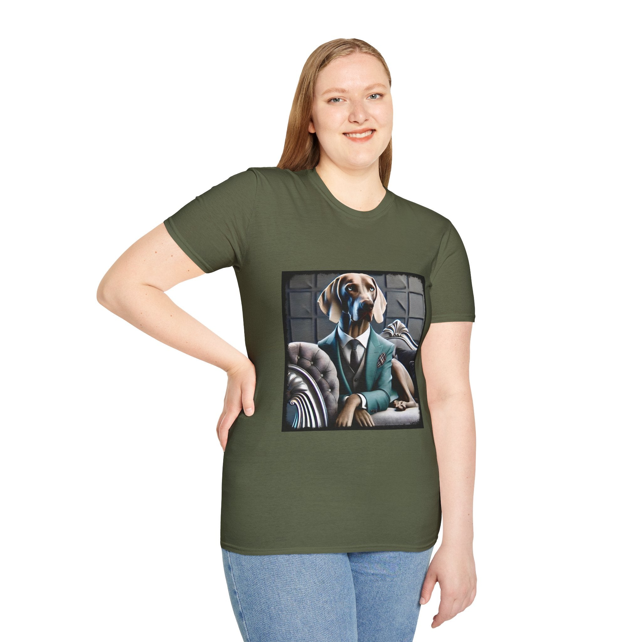 Weimaraner Teal Gent | Unisex Dog T-Shirt