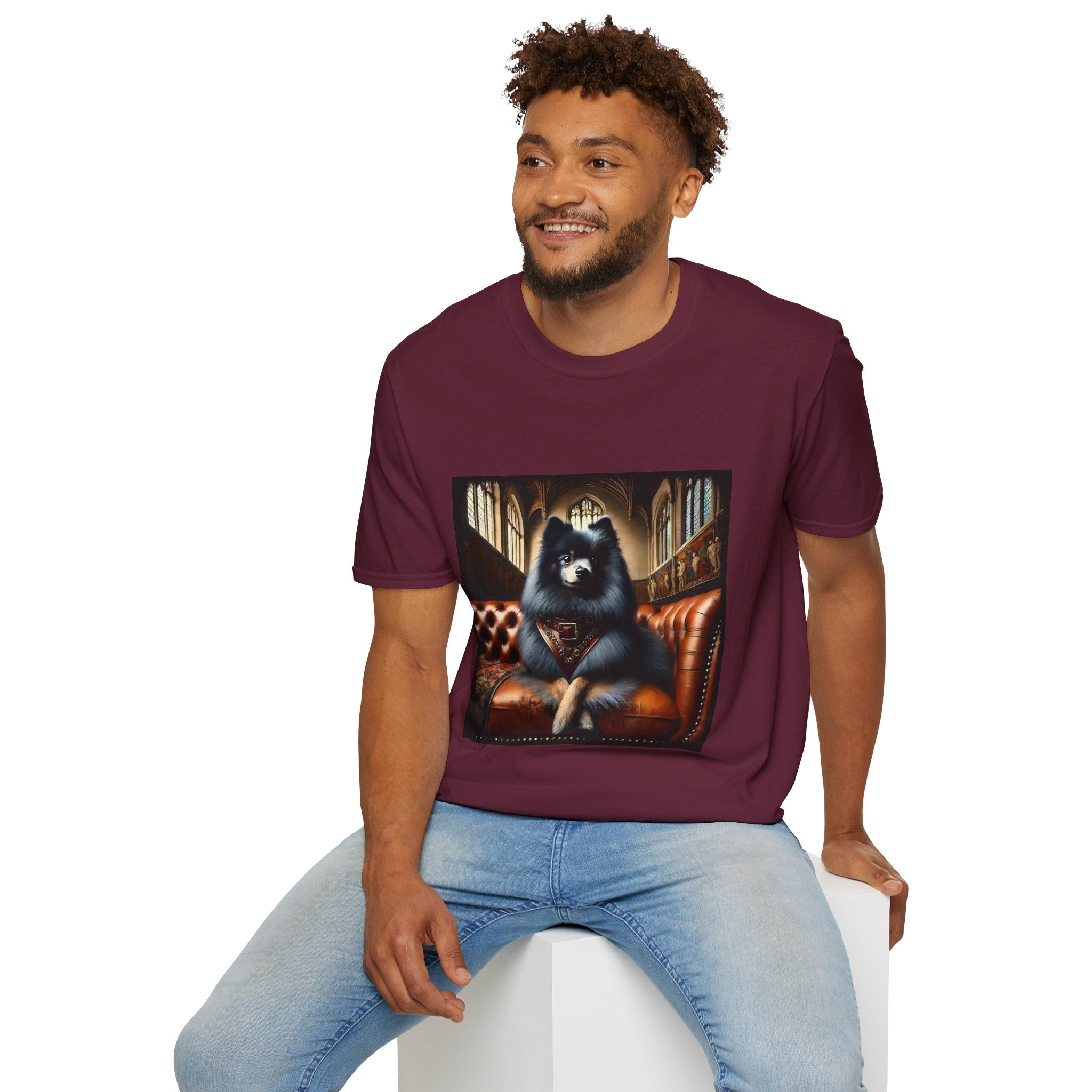 Pomeranian Poised Prince | Unisex Dog T-Shirt