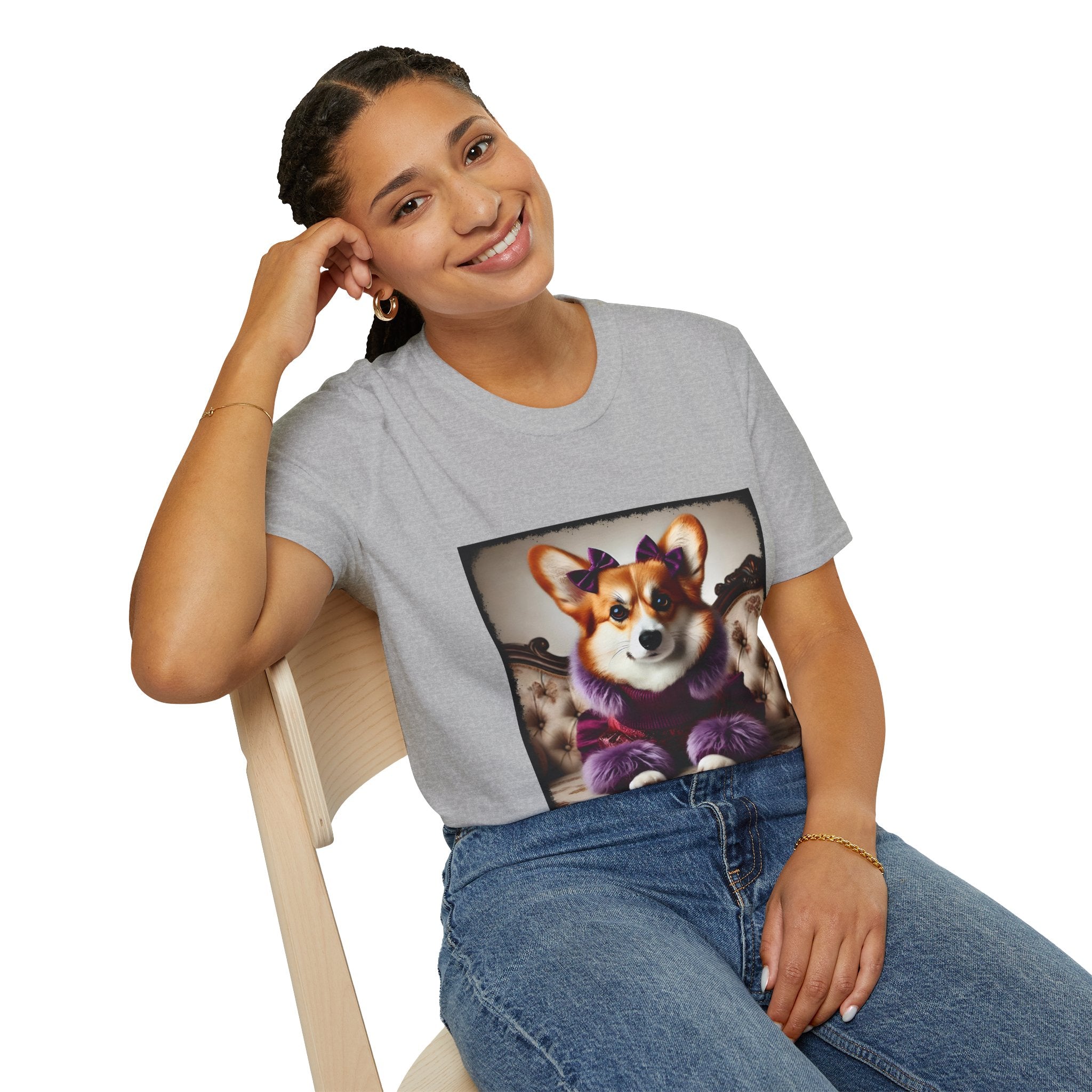 Pembroke Welsh Corgi Purple Pawfluencer | Unisex Dog T-Shirt