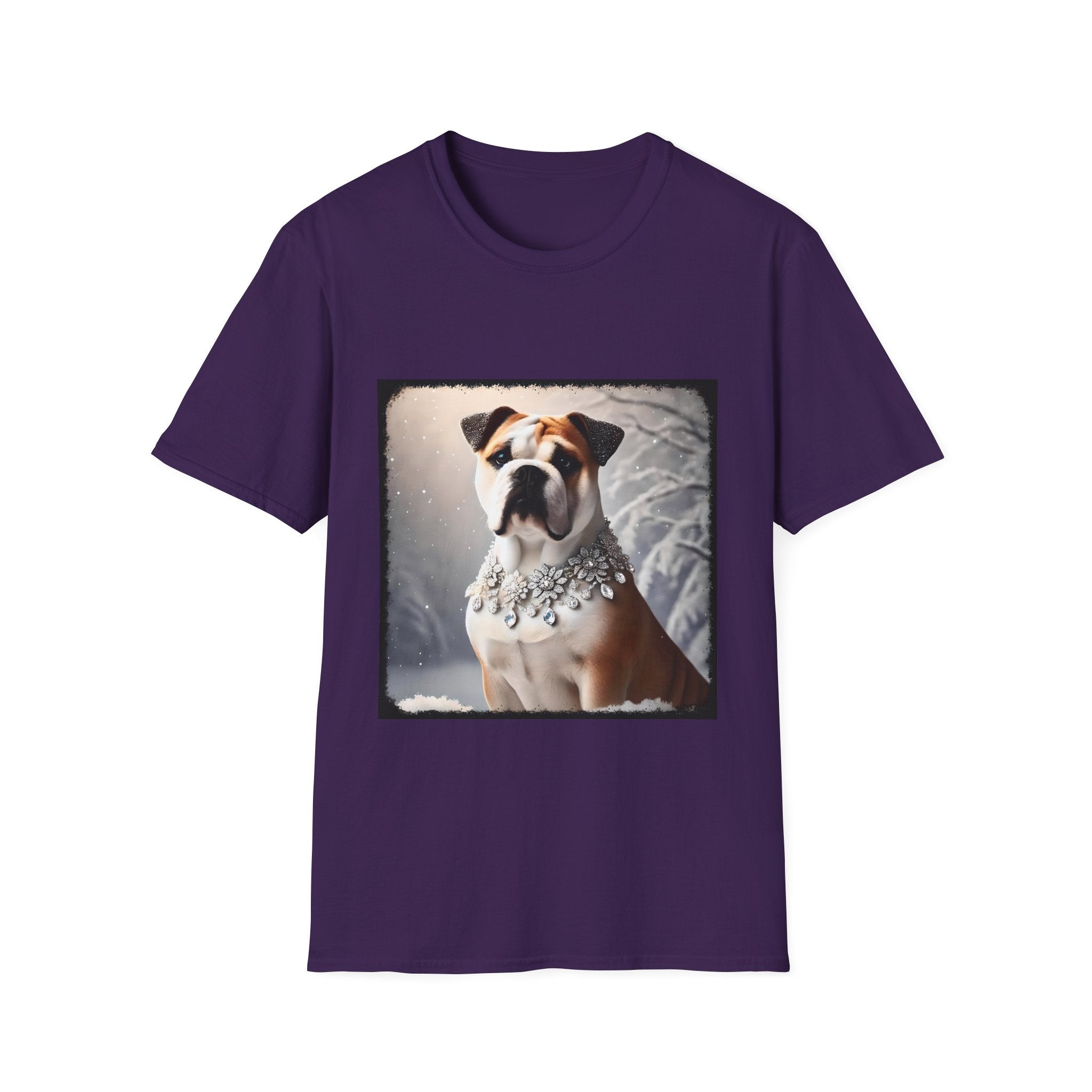 Bulldog Snow Princess Classic | Unisex Dog T-Shirt