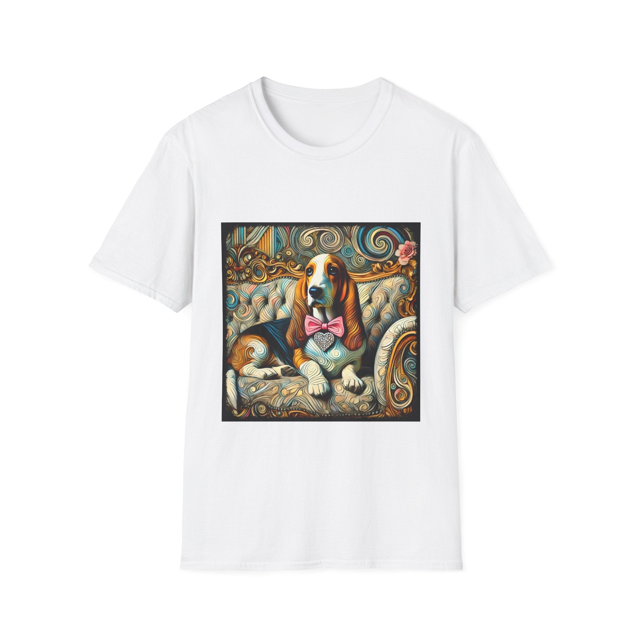 Basset Hound Diamond Swirl | Unisex Dog T-Shirt