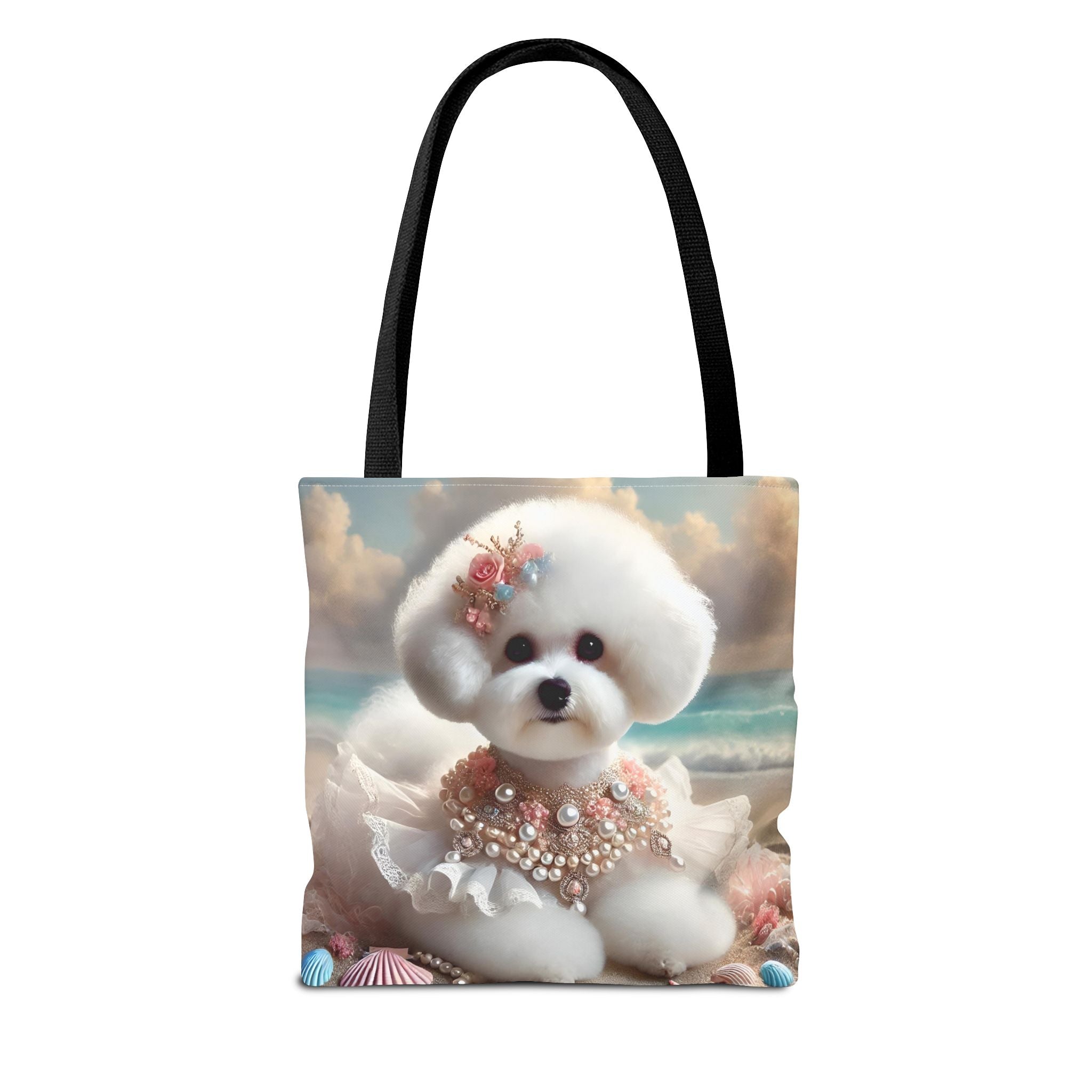 Bichon Frise Beach Beauty | Dog Themed Tote Bag