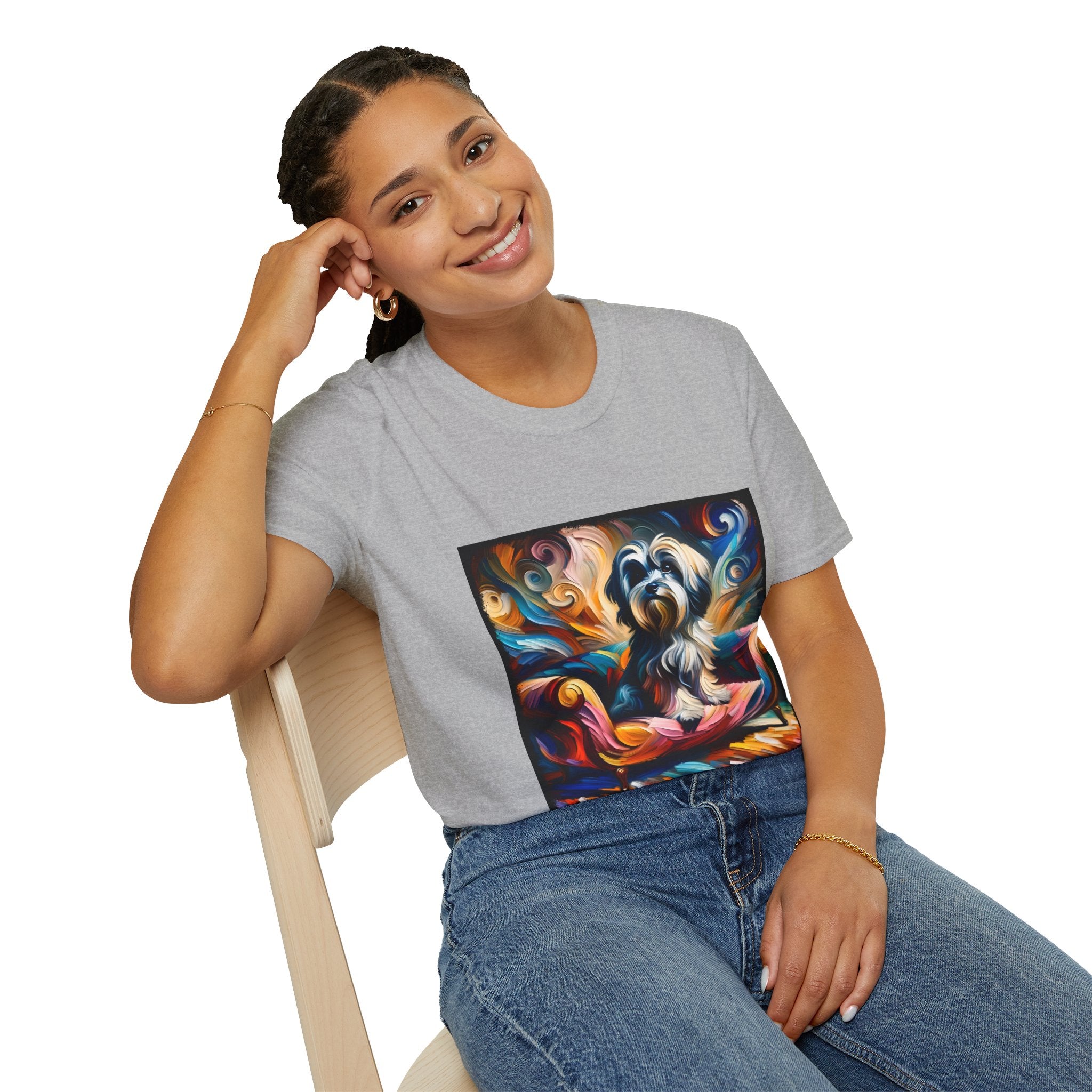 Havanese Blaze Swirl |  Unisex Dog T-Shirt