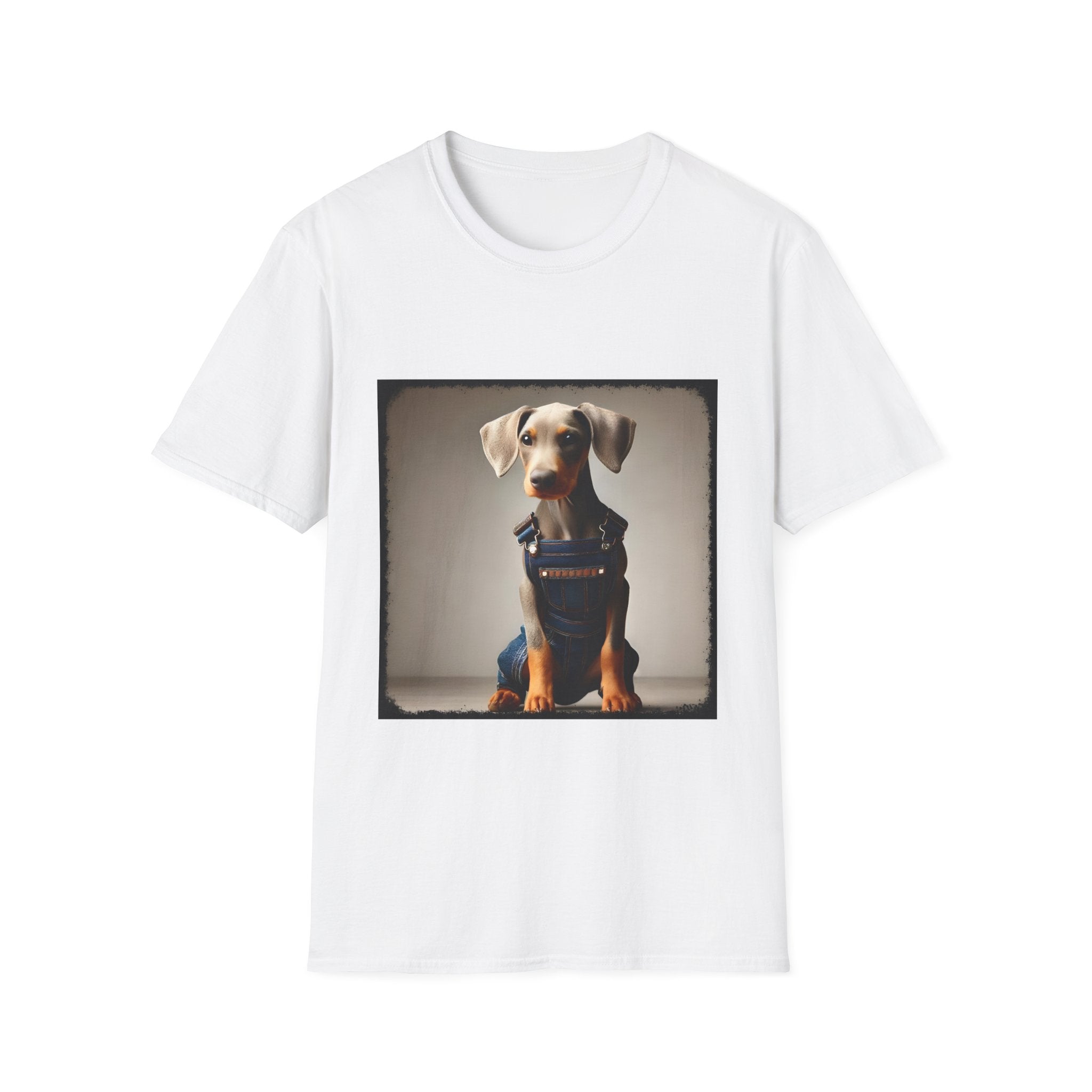 Doberman Pinscher Denim Dawg | Unisex Dog T-Shirt