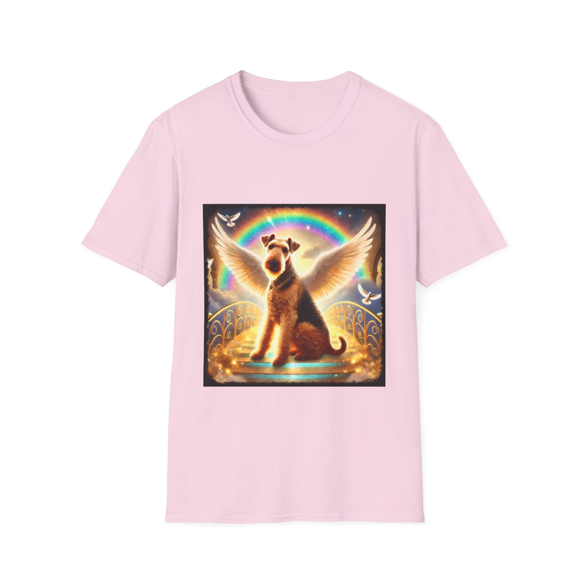 Airedale Terrier Rainbow Bridge | Unisex Dog T-Shirt