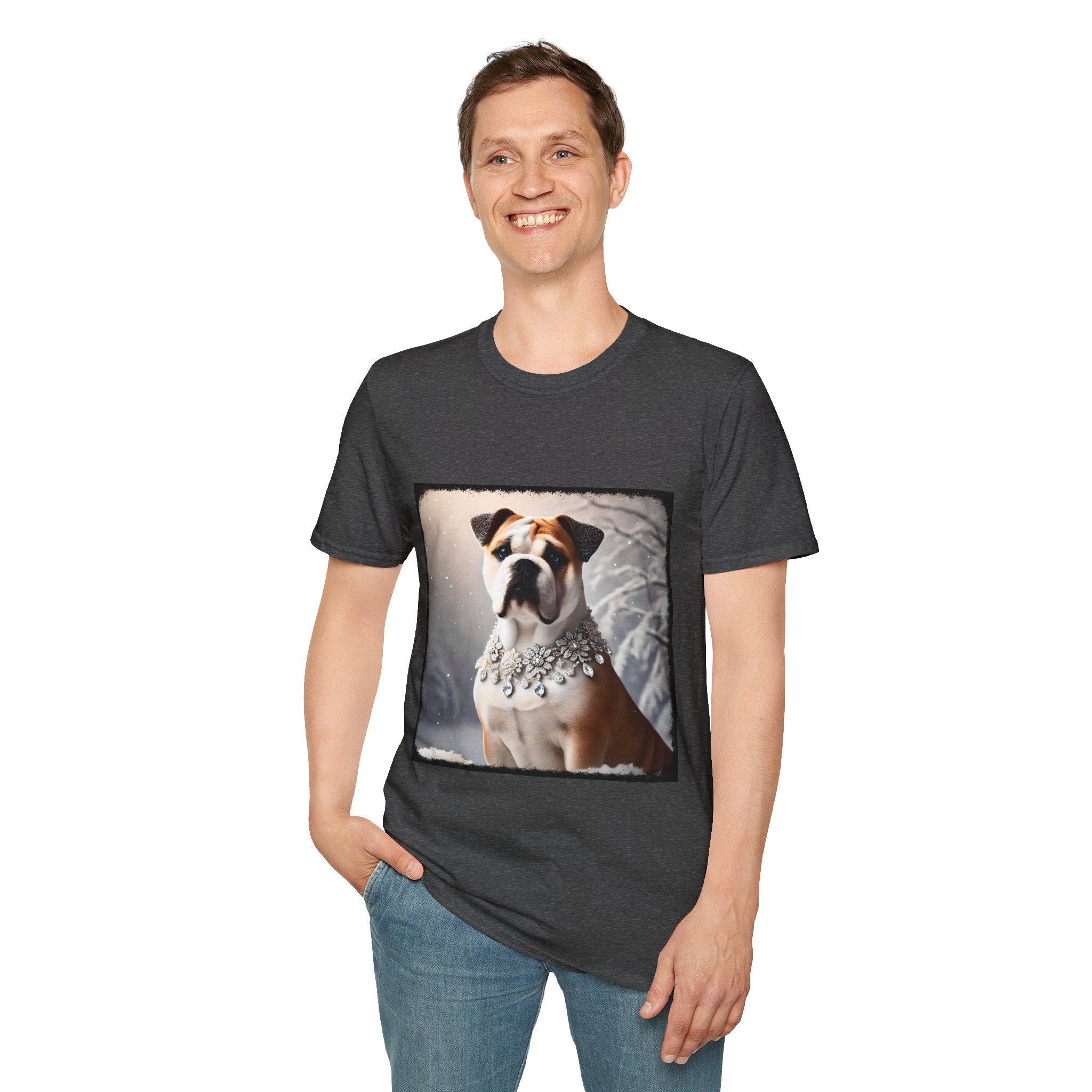 Bulldog Snow Princess Classic | Unisex Dog T-Shirt