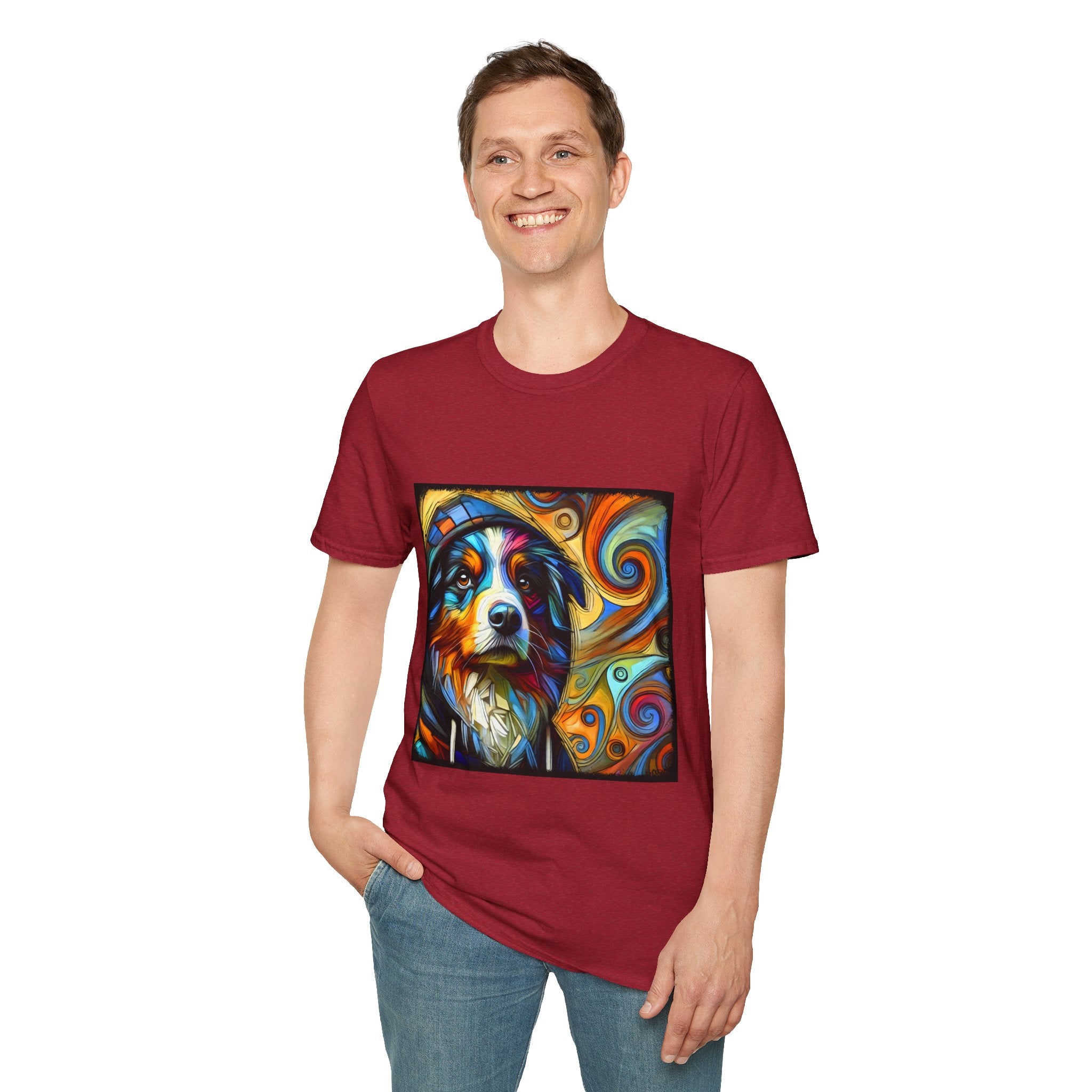 Australian Shepherd Relaxed Swirl | Unisex Dog T-Shirt