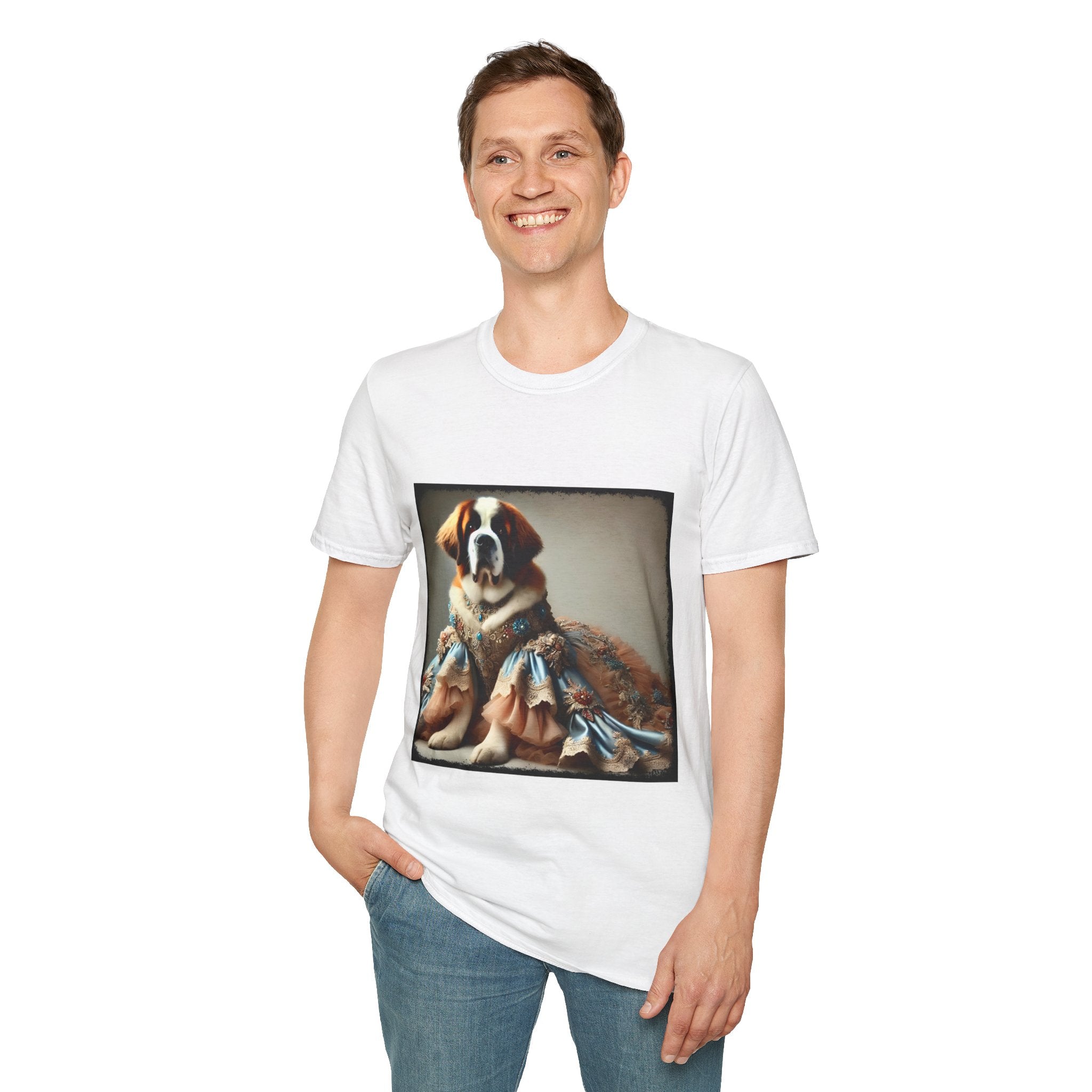 Saint Bernard Pawsh Portrait | Unisex Dog T-Shirt