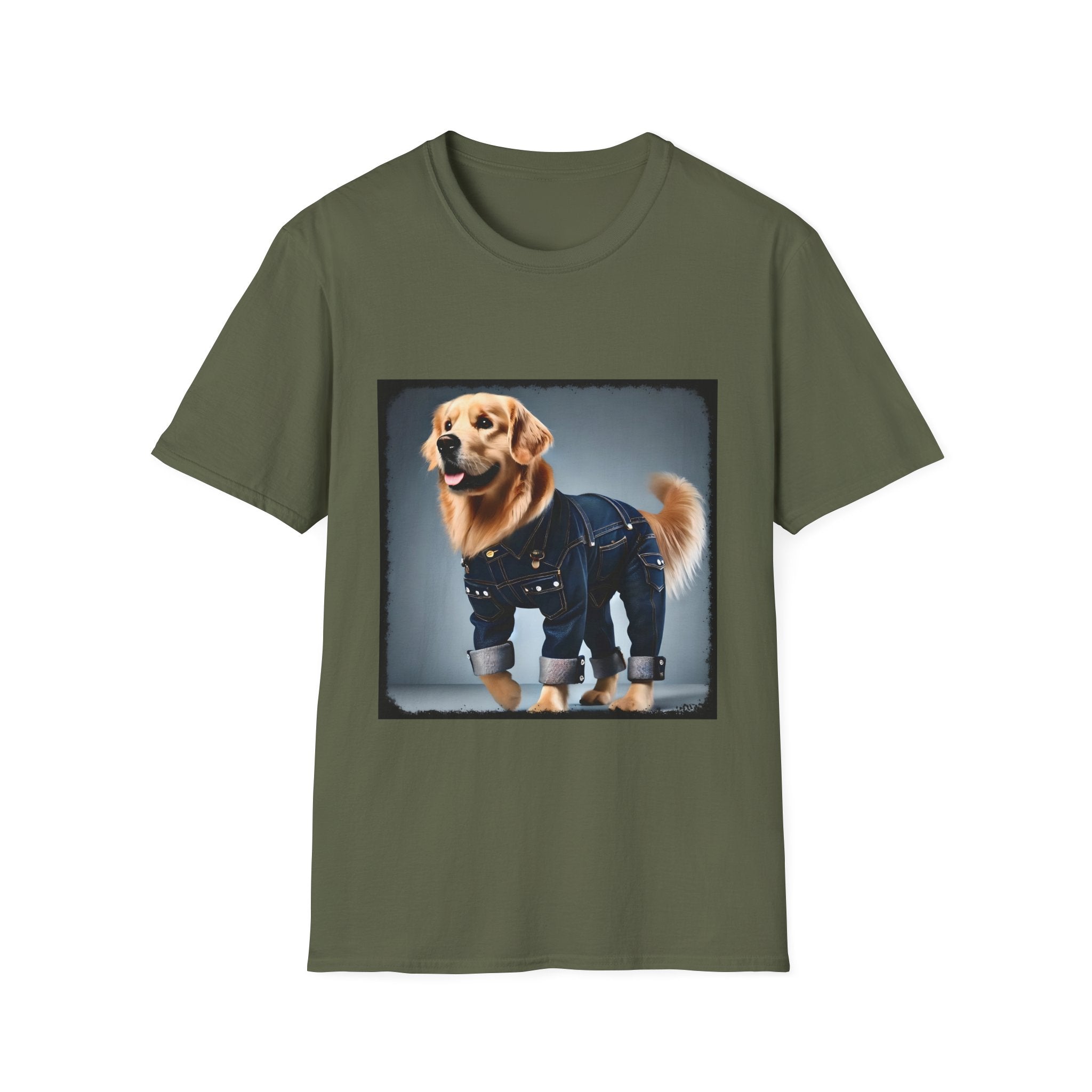 Golden Retriever Denim Diva | Unisex Dog T-Shirt