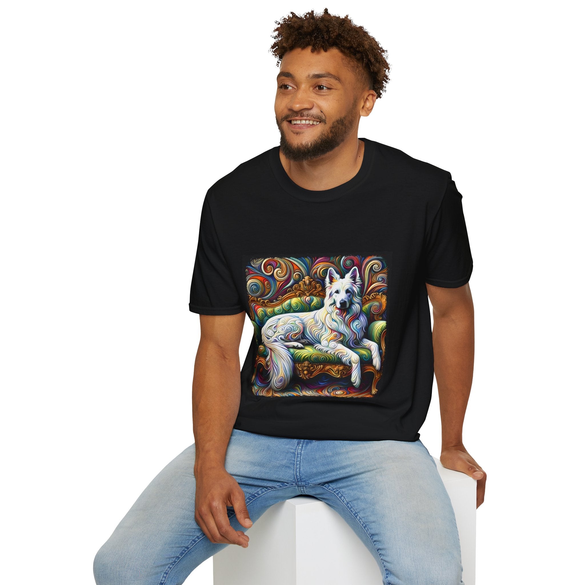 German Shepherd Intense Swirl | Unisex Dog T-Shirt