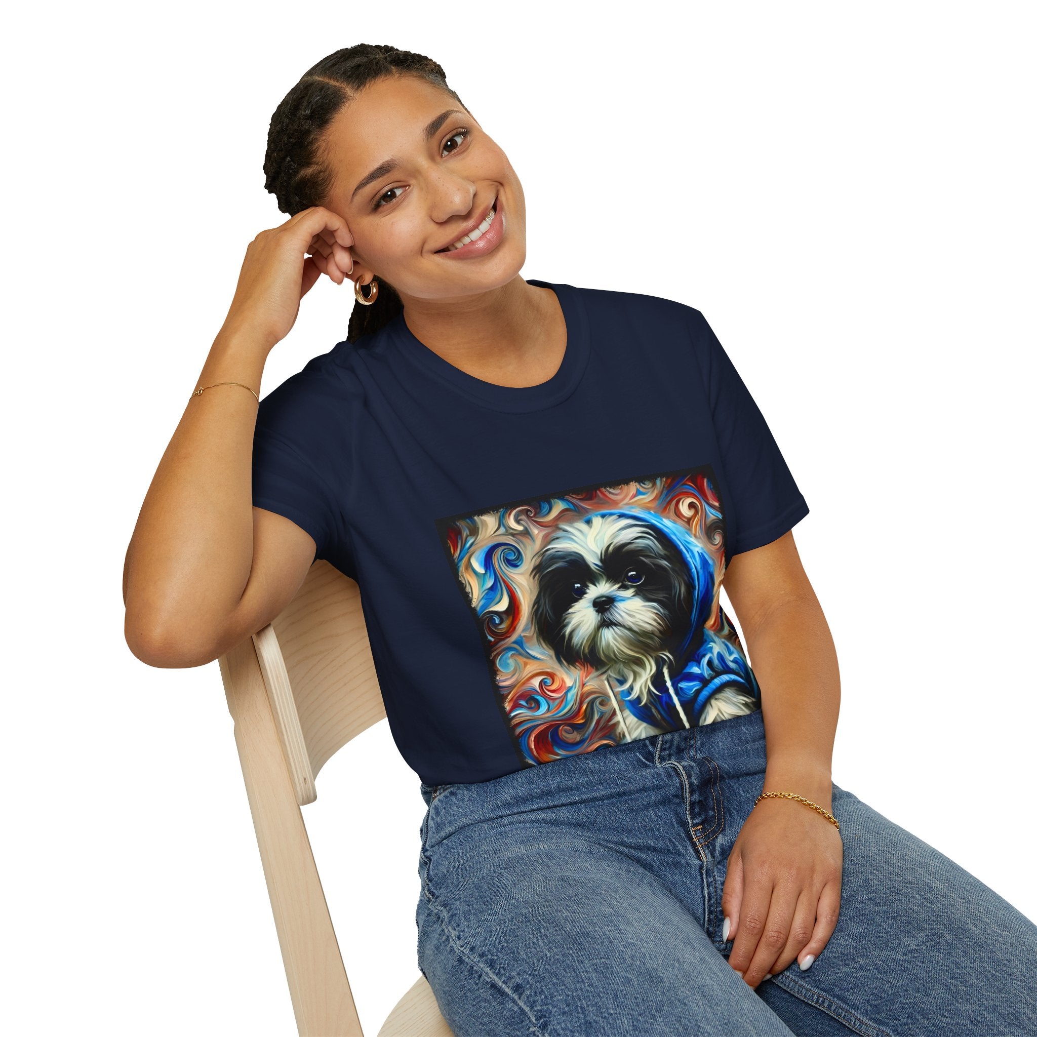 Shih Tzu Street Swirl | Unisex Dog T-Shirt