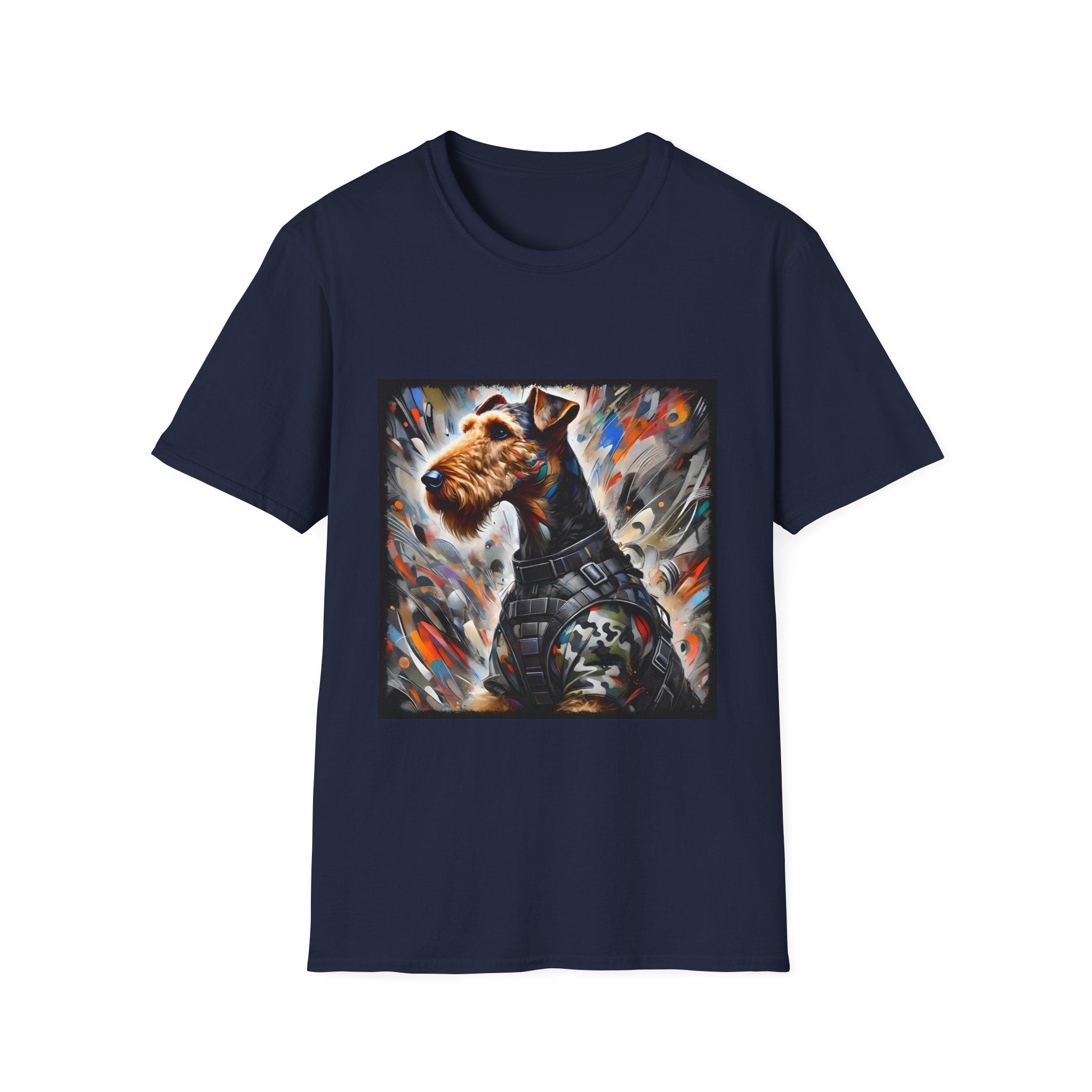 Airedale Terrier Bold Camo Classic | Unisex Dog T-Shirt