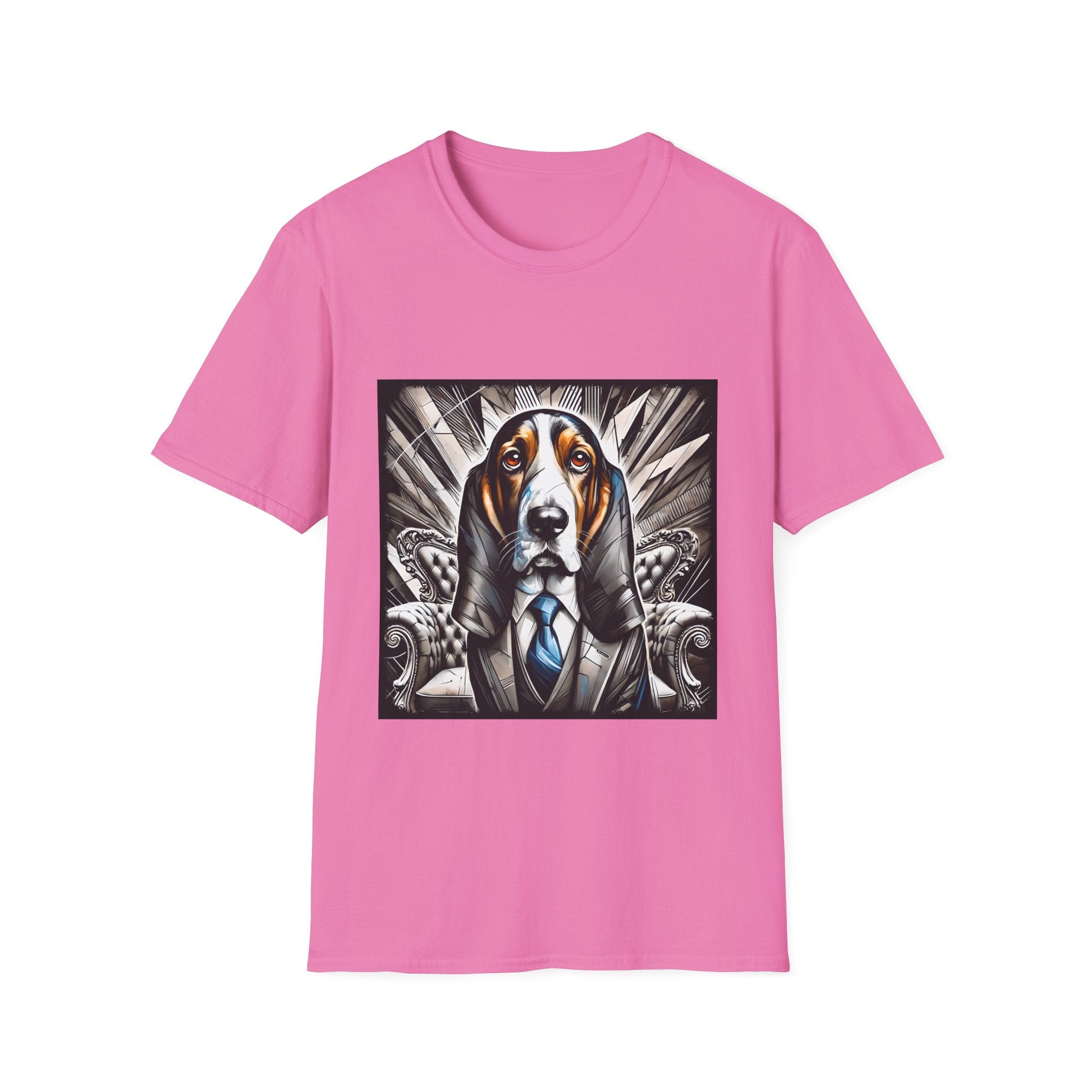 Basset Hound B&W Bold Eyes | Unisex Dog T-Shirt