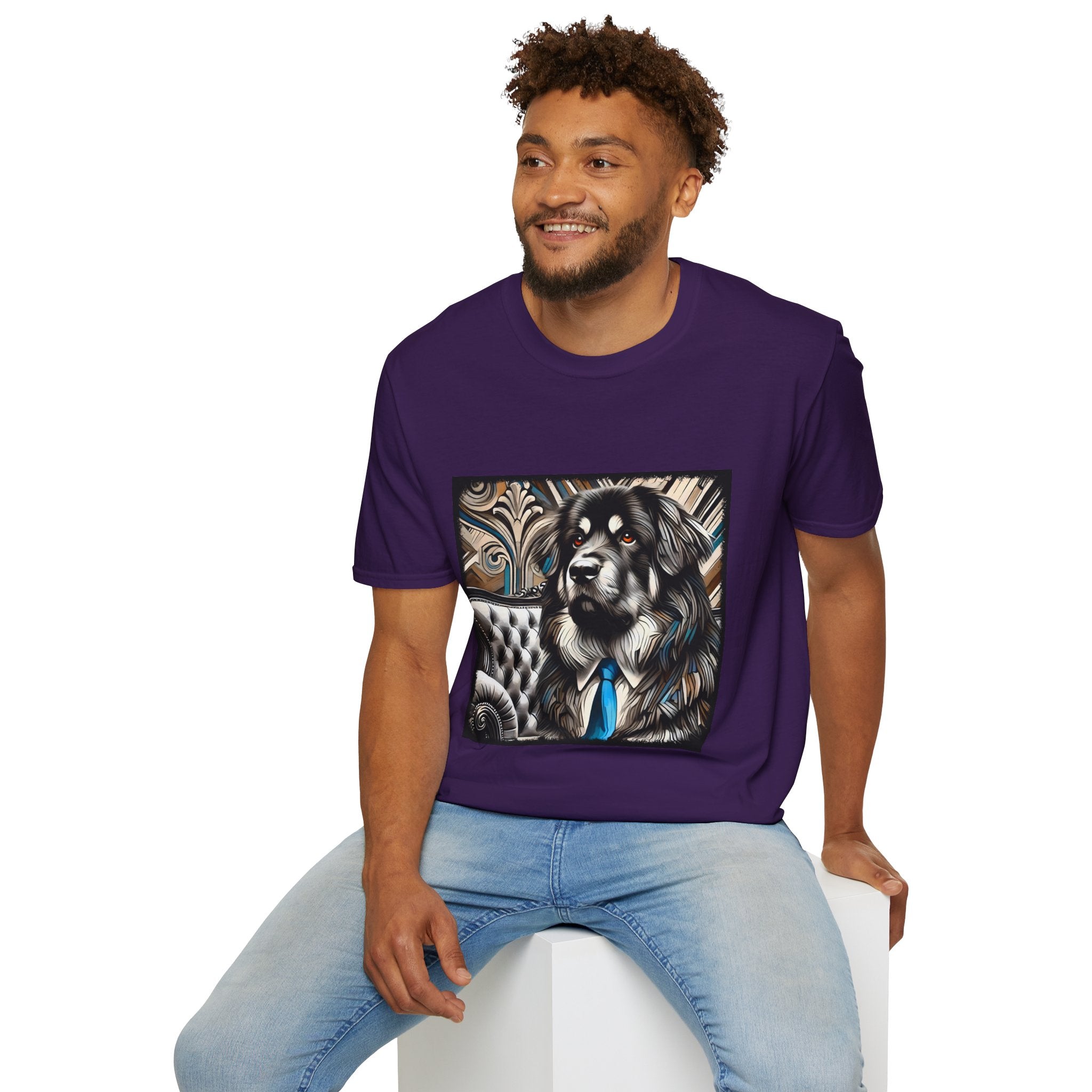 Tibetan Mastiff B&W Bold Eyes | Unisex Dog T-Shirt