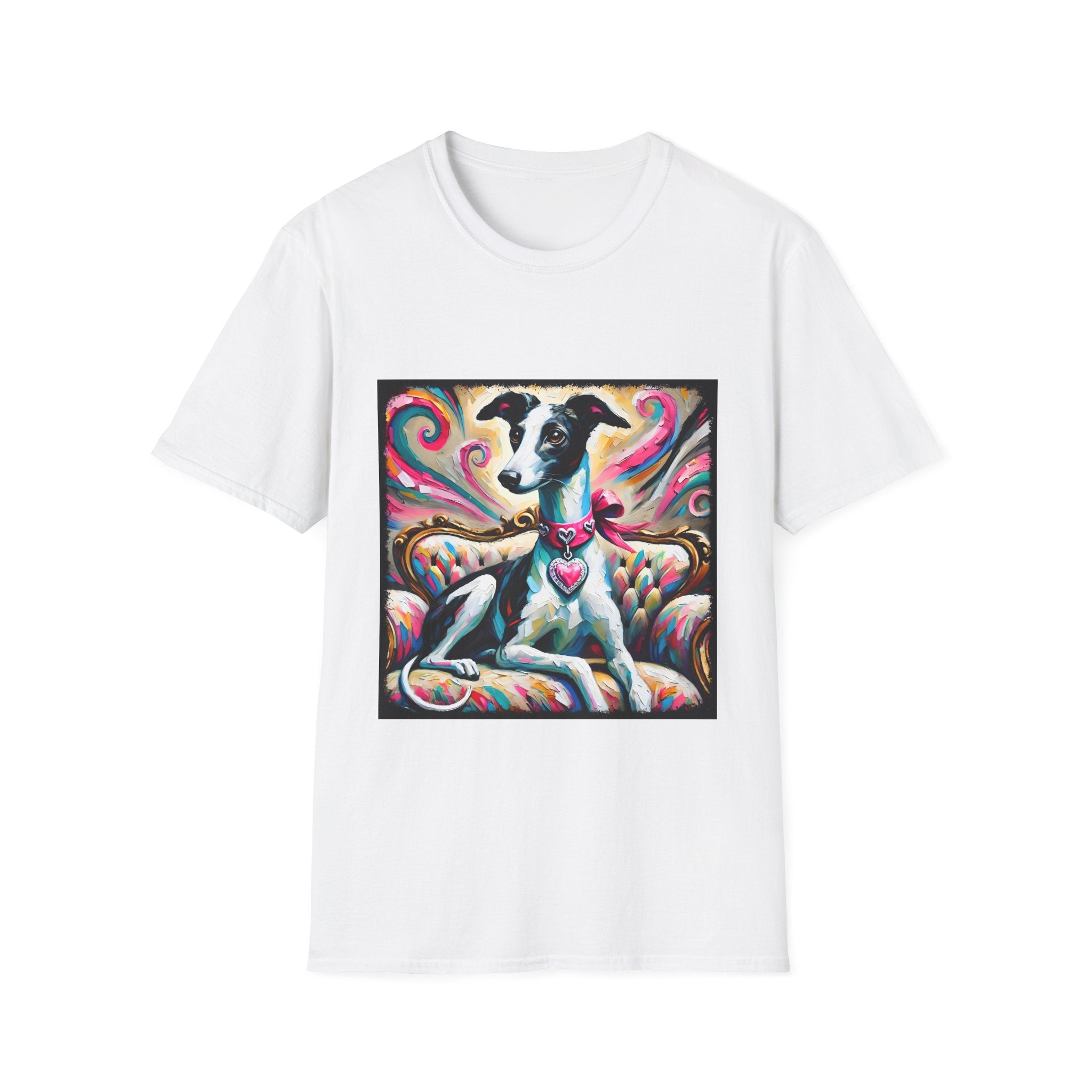 Greyhound Pink Heart Classic | Unisex Dog T-Shirt