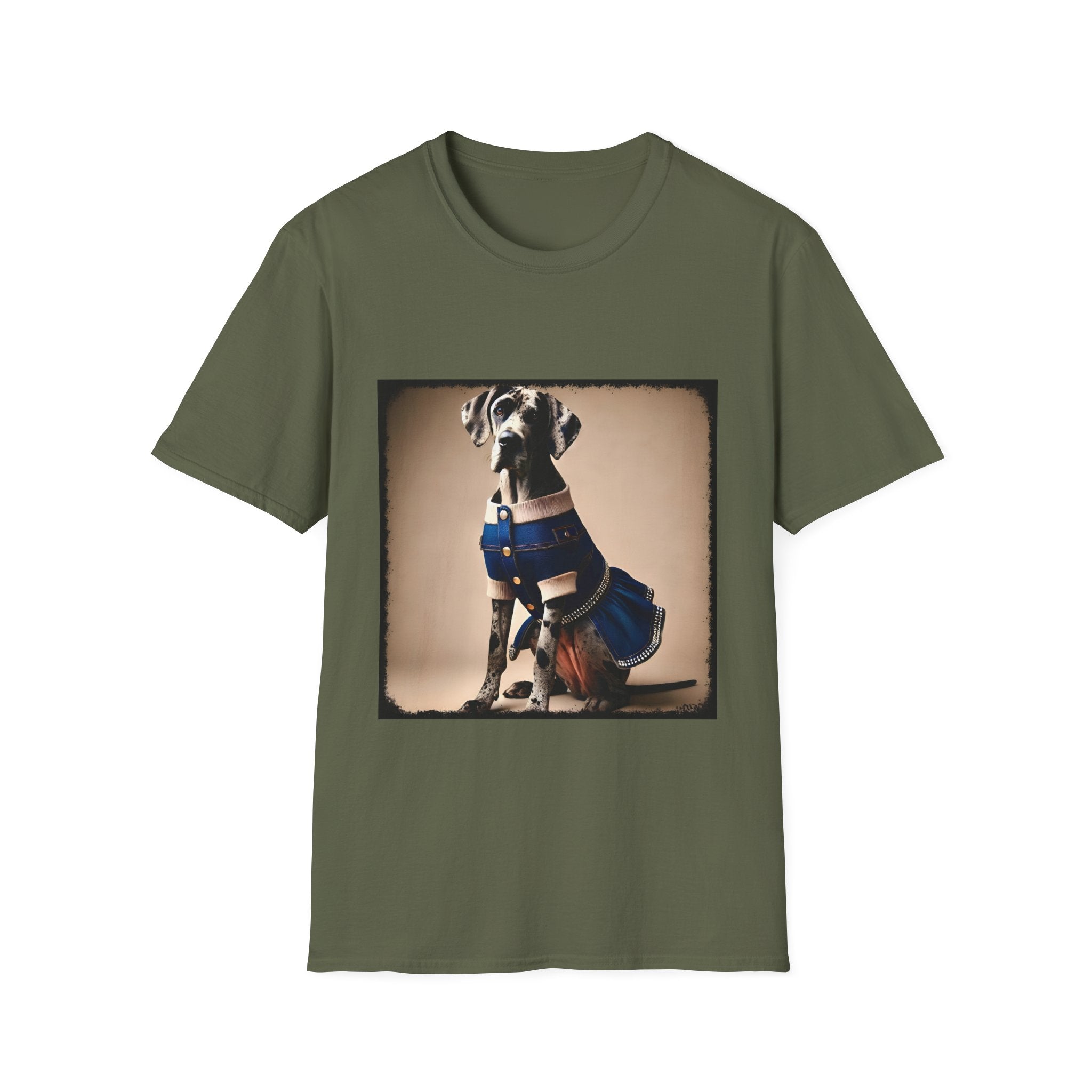 Great Dane Denim Darling | Unisex Dog T-Shirt