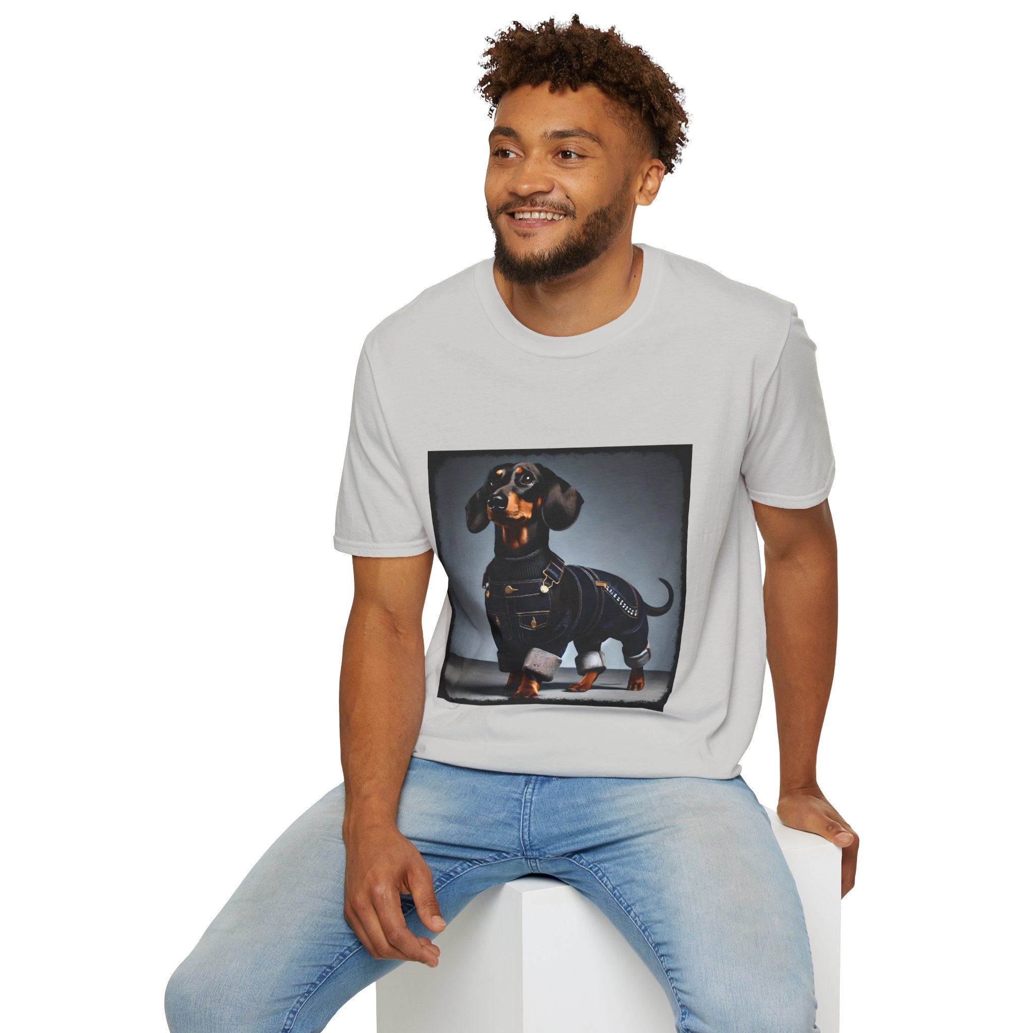Dachshund Denim Doll | Unisex Dog T-Shirt