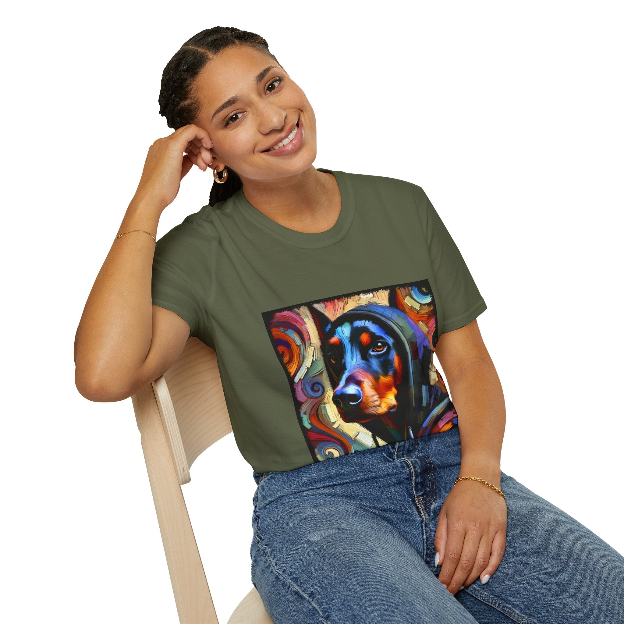 Doberman Pinscher Relaxed Swirl | Unisex Dog T-Shirt