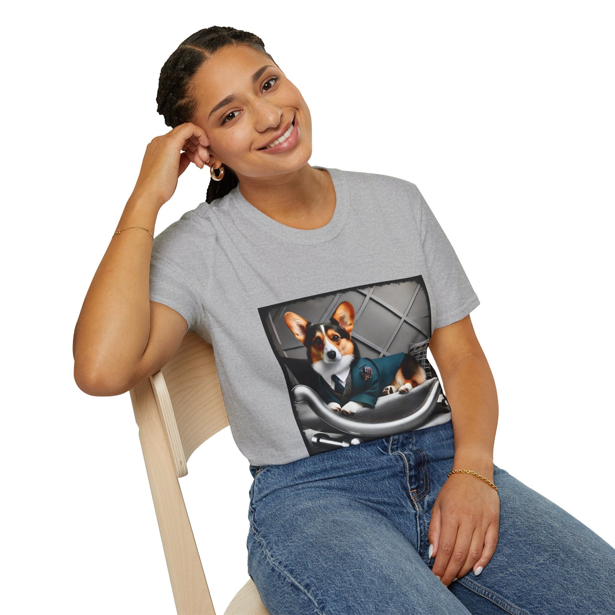 Pembroke Welsh Corgi Chic Chap | Unisex Dog T-Shirt