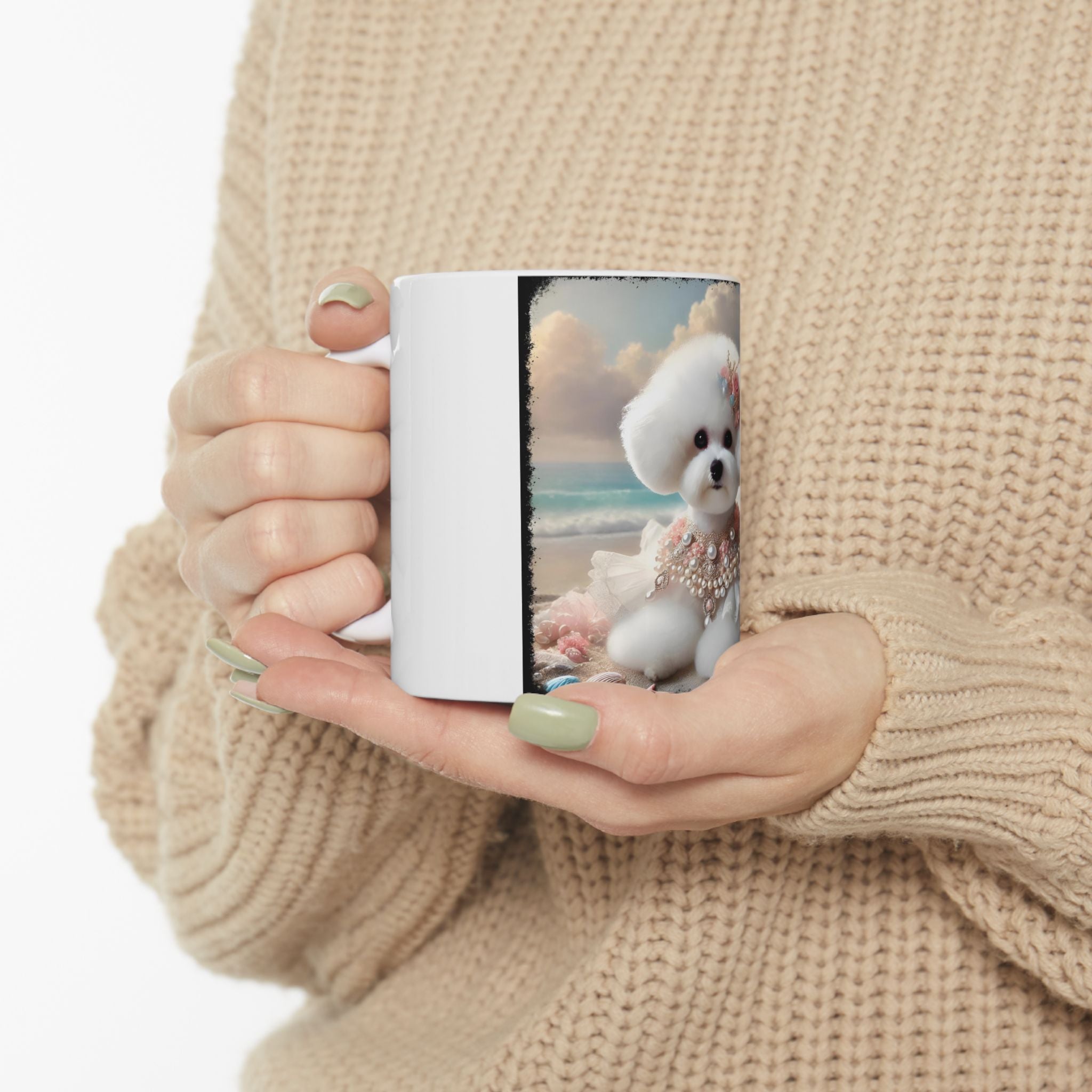 Bichon Frise Beach Beauty | Dog Themed Ceramic Mug