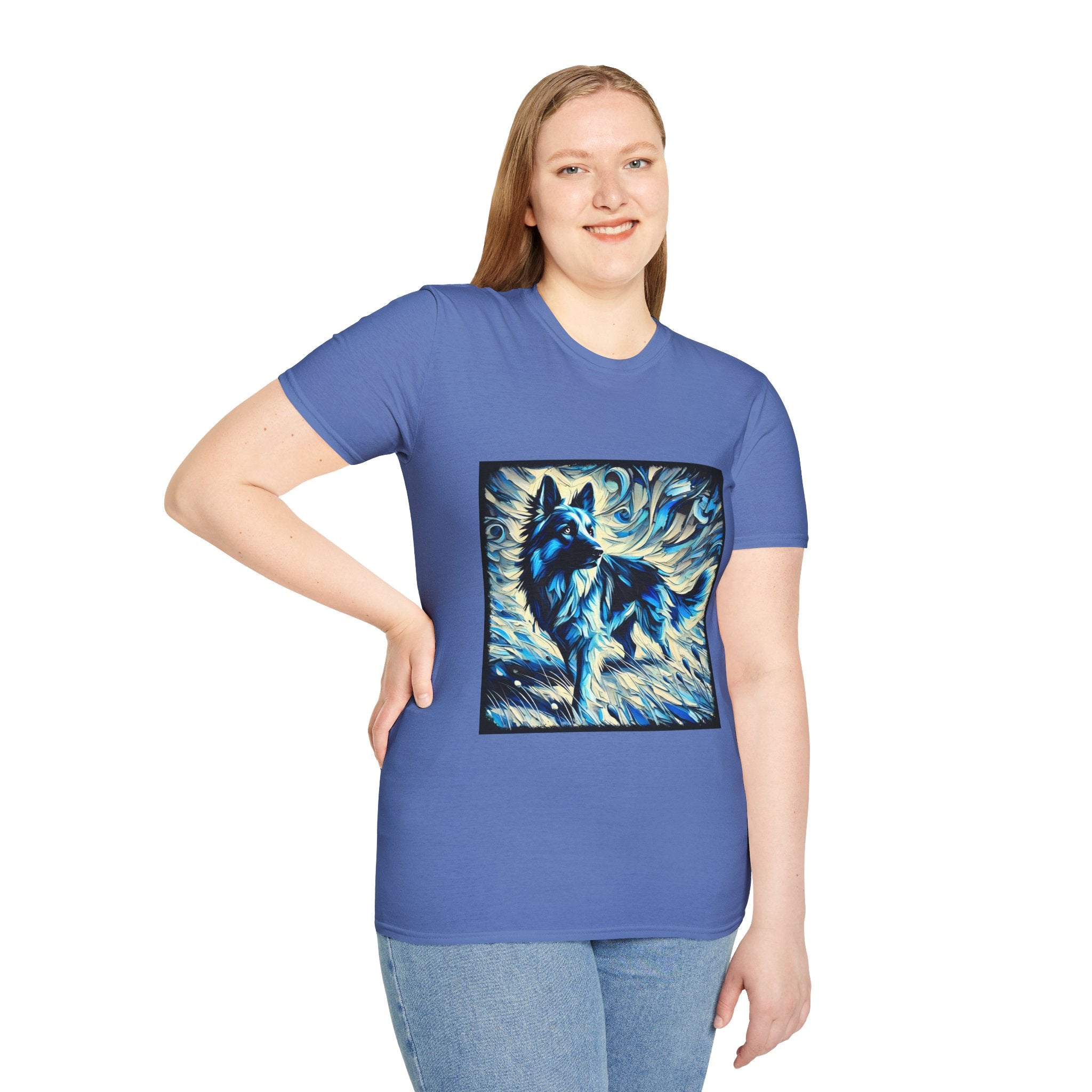 German Shepherd Blue Winter Swirl | Unisex Dog T-Shirt