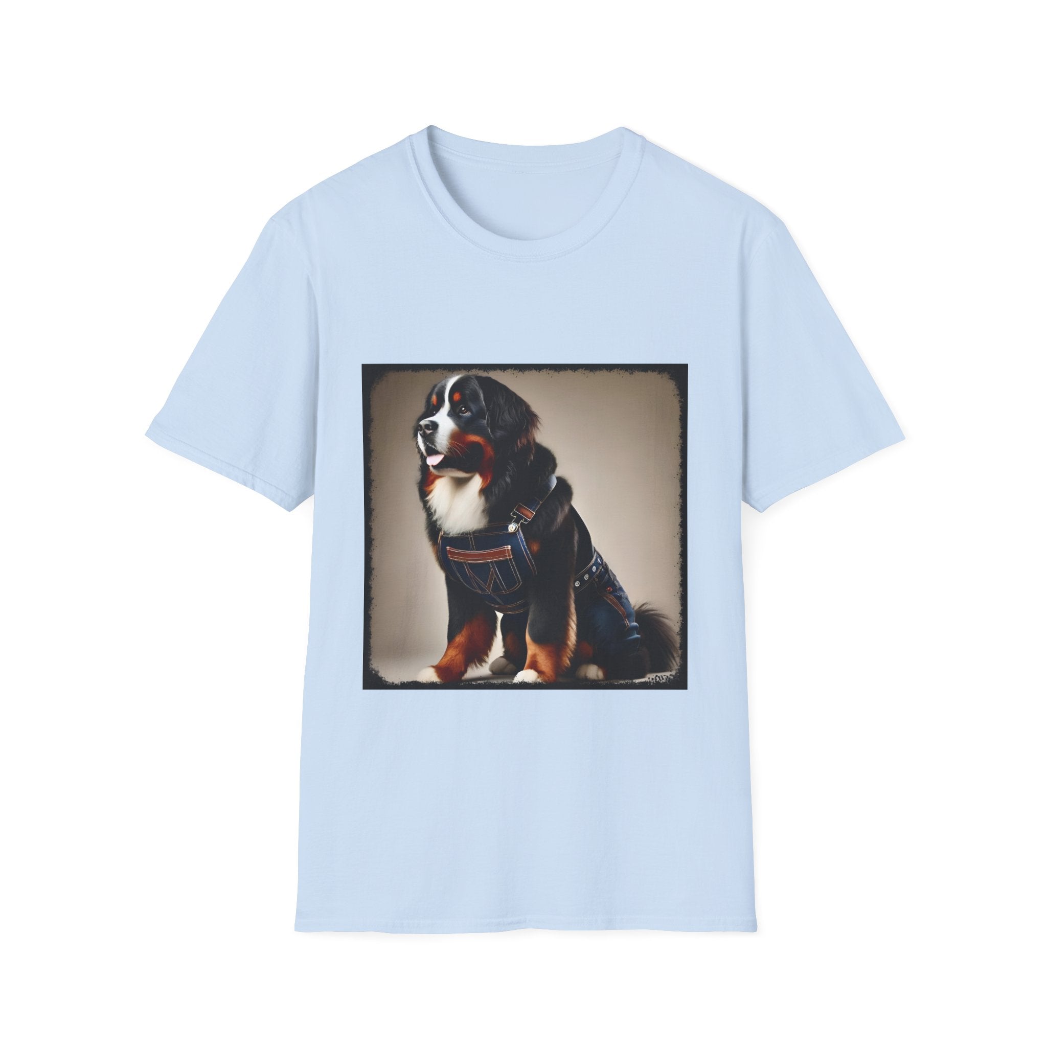 Bernese Mountain Dog Denim Darling | Unisex Dog T-Shirt