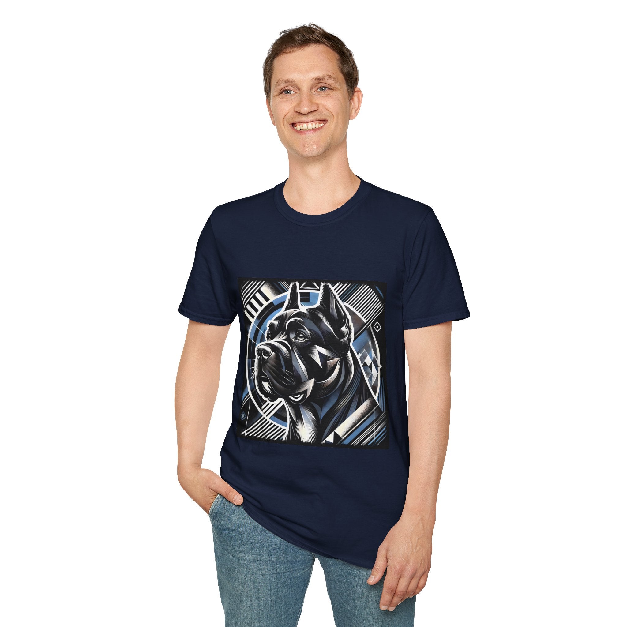 Cane Corso Blue and Black Geometric | Unisex Dog T-Shirt