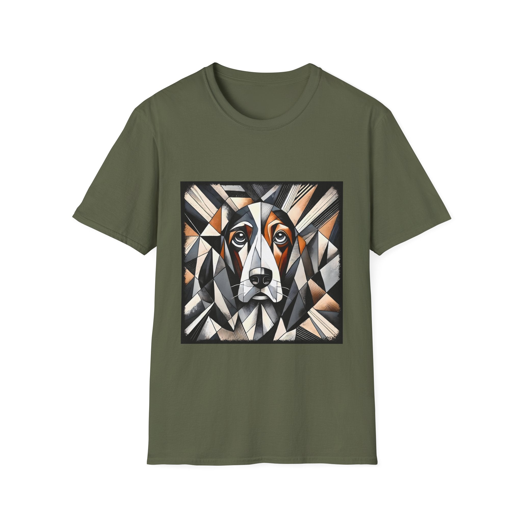 Basset Hound Bold Geometric | Unisex Dog T-Shirt
