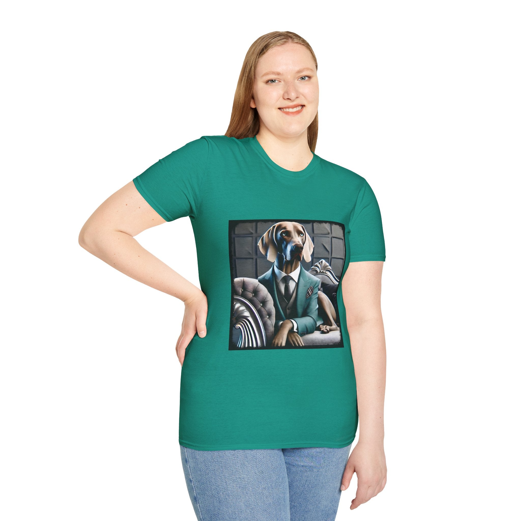 Weimaraner Teal Gent | Unisex Dog T-Shirt