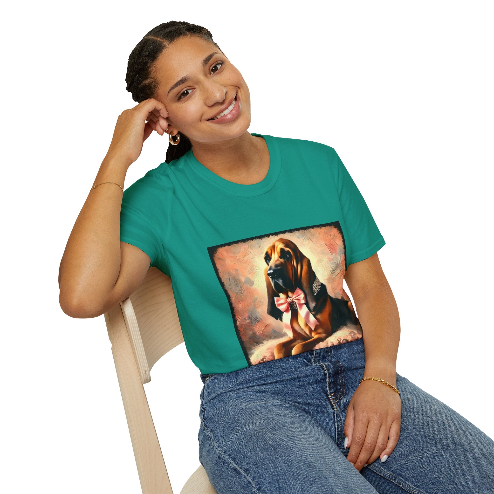 Bloodhound Poised Classic | Unisex Dog T-Shirt