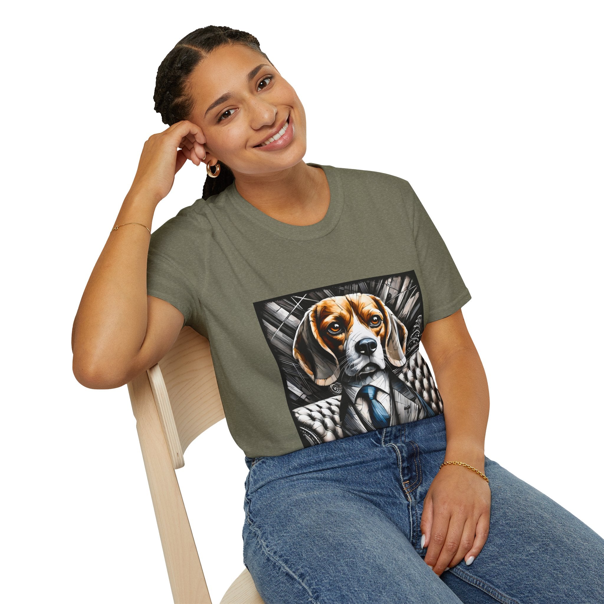 Beagle B&W Bold Eyes | Unisex Dog T-Shirt