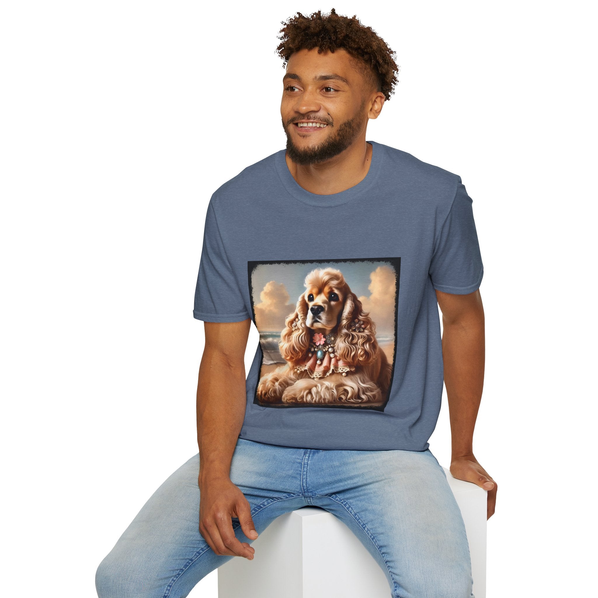 Cocker Spaniel Beach Belle | Unisex Dog T-Shirt