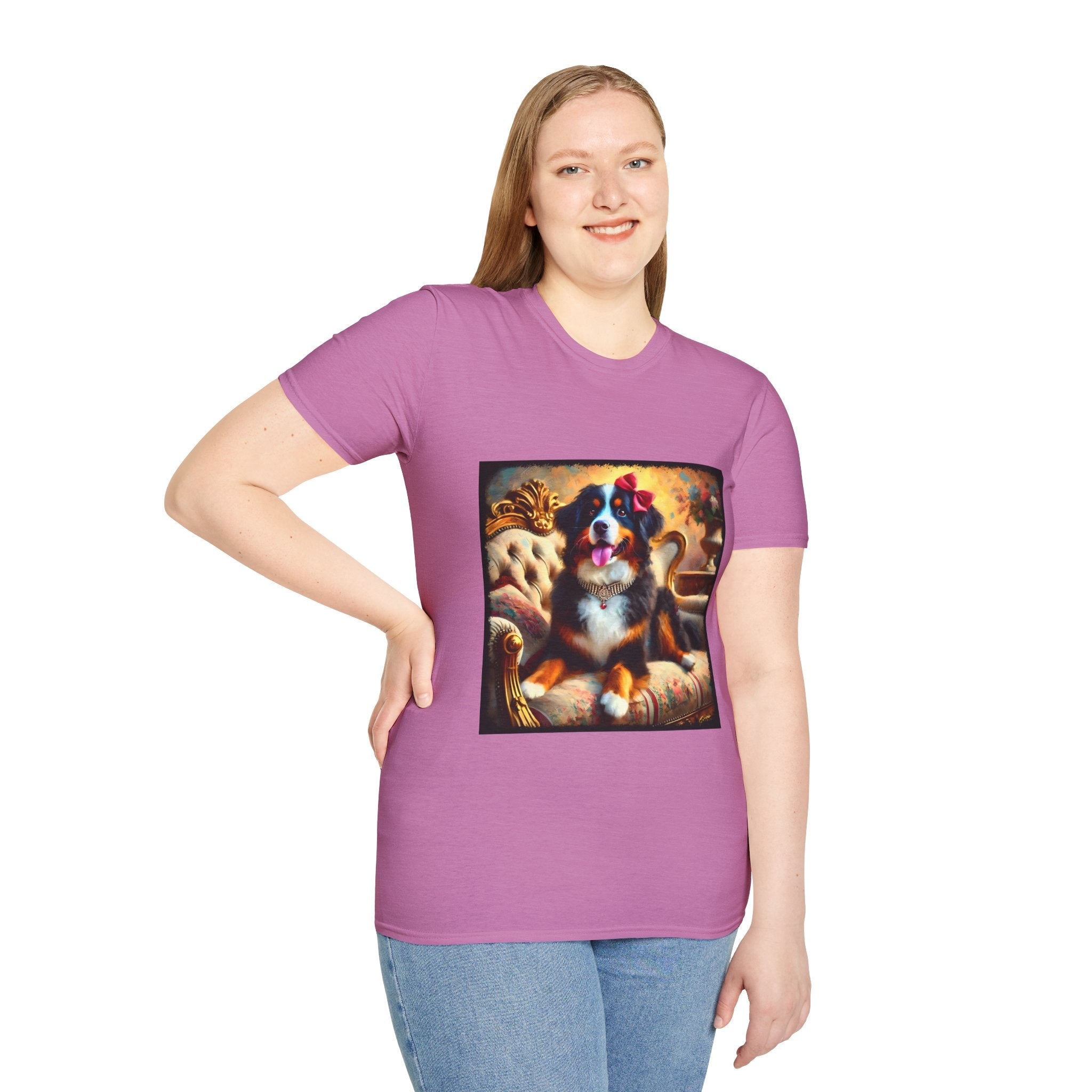 Bernese Mountain Dog Diamond Bow Classic| Unisex Dog T-Shirt