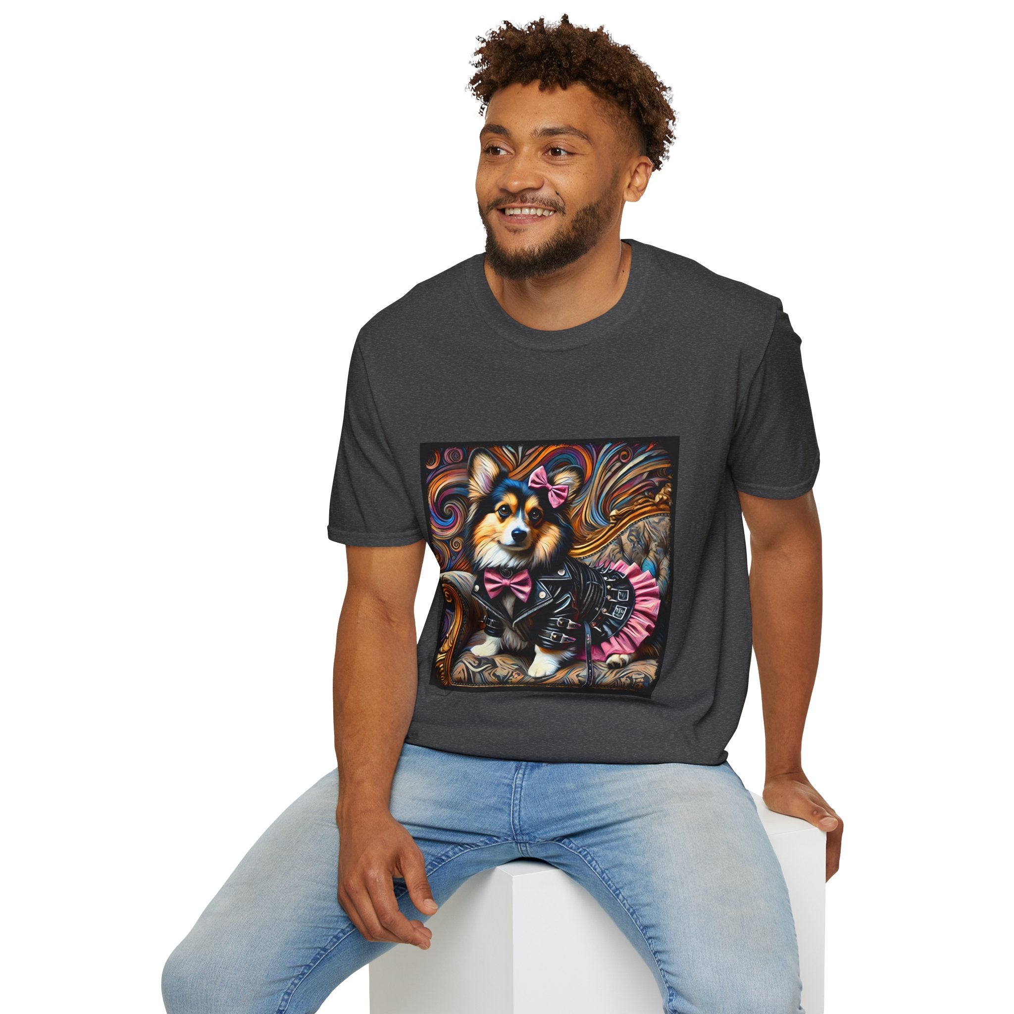 Pembroke Welsh Corgi Edgy Rocker II | Unisex Dog T-Shirt
