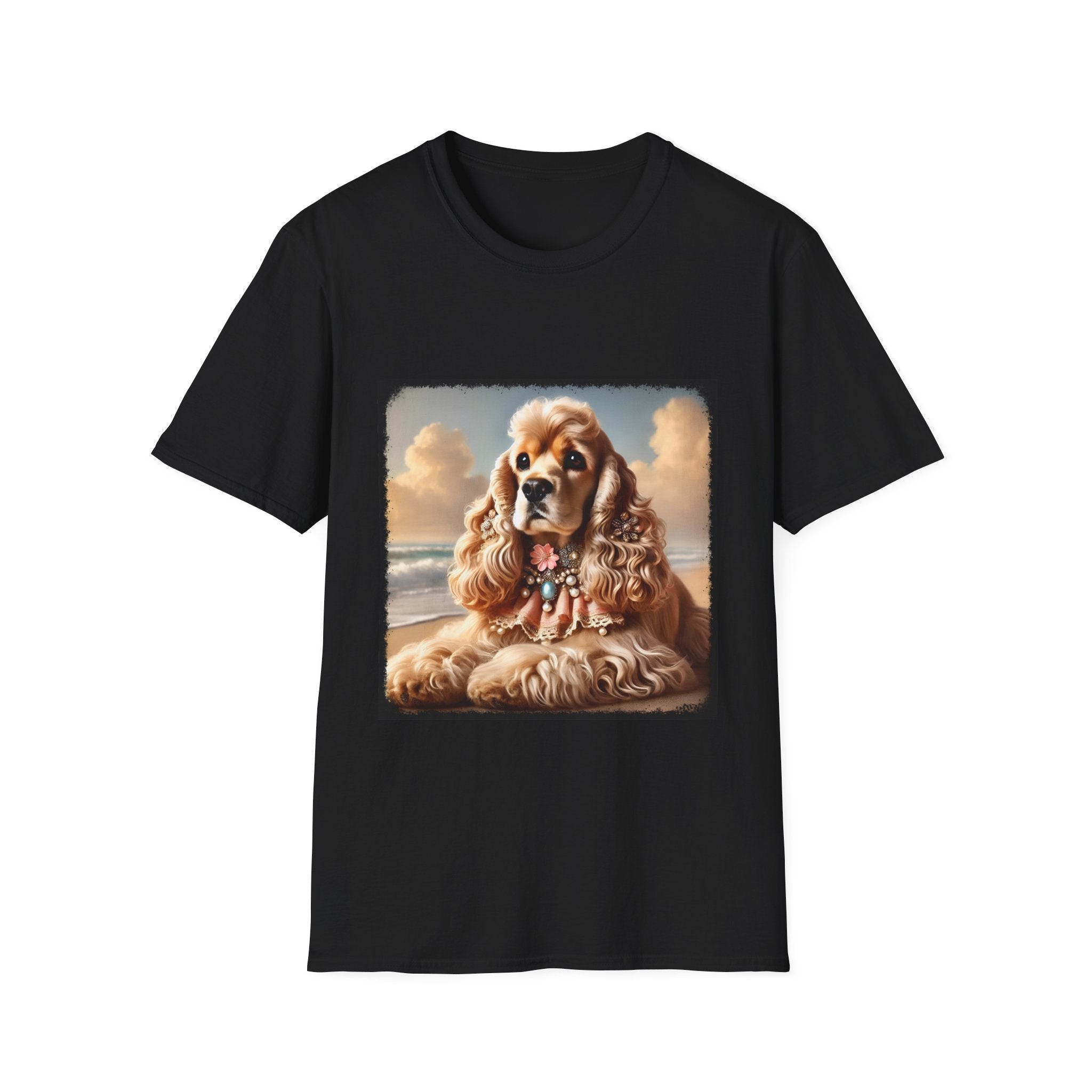 Cocker Spaniel Beach Belle | Unisex Dog T-Shirt