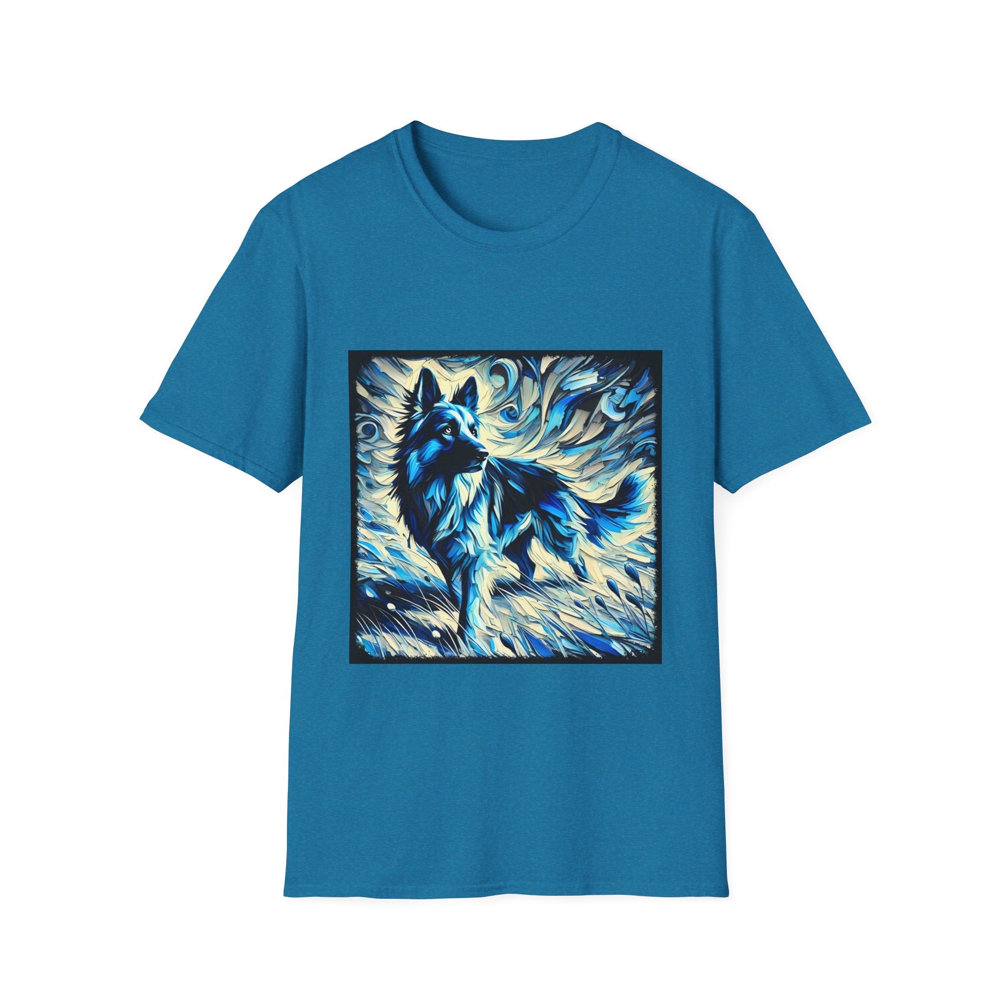 German Shepherd Blue Winter Swirl | Unisex Dog T-Shirt