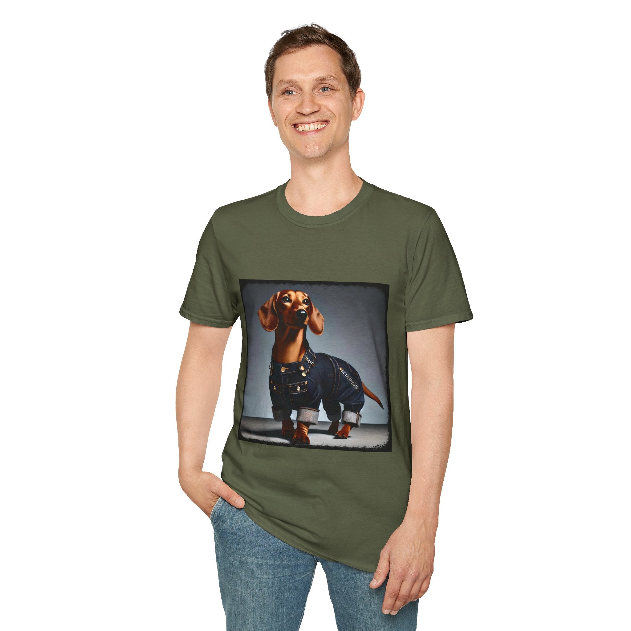 Dachshund Denim Dream | Unisex Dog T-Shirt