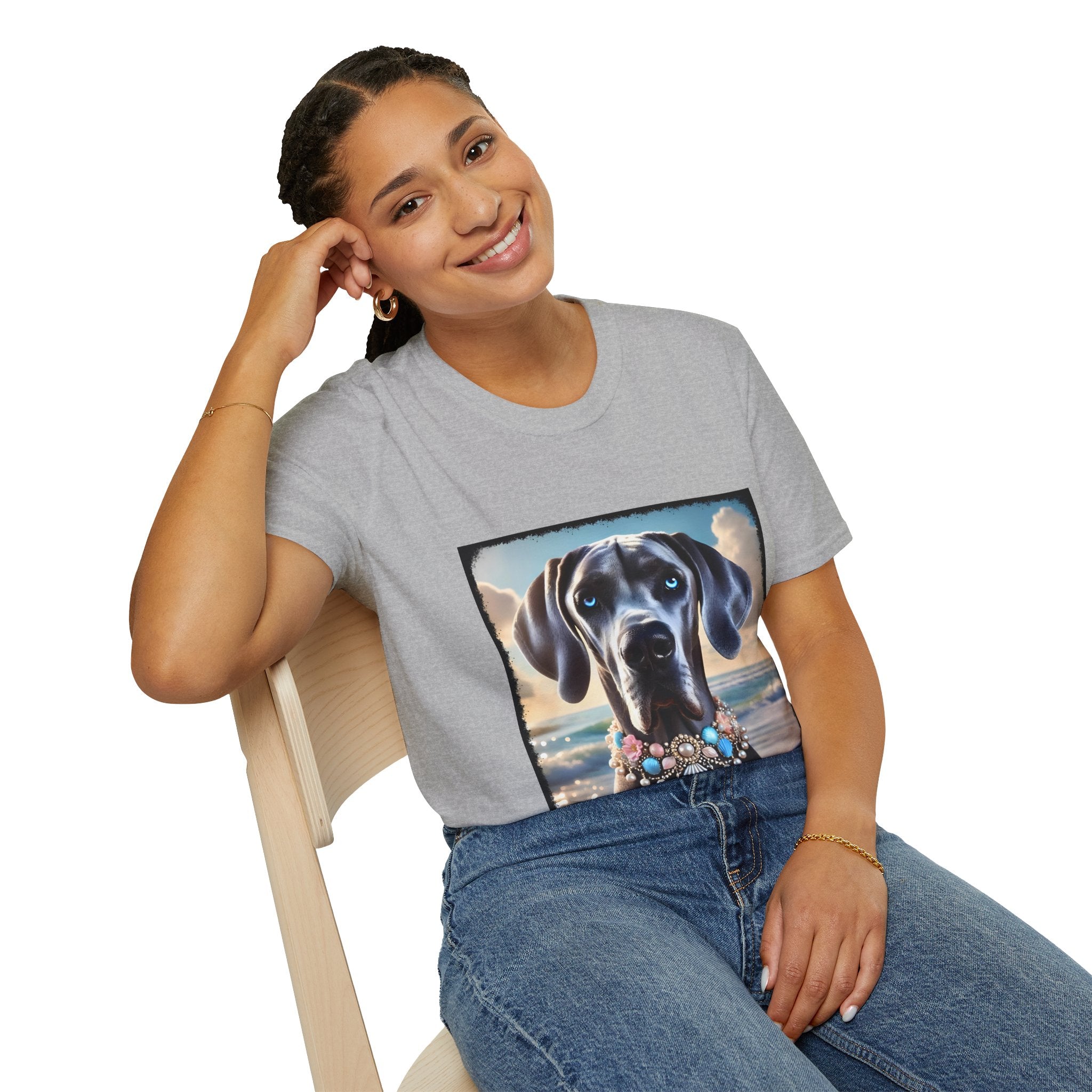 Great Dane Beach Beauty | Unisex Dog T-Shirt