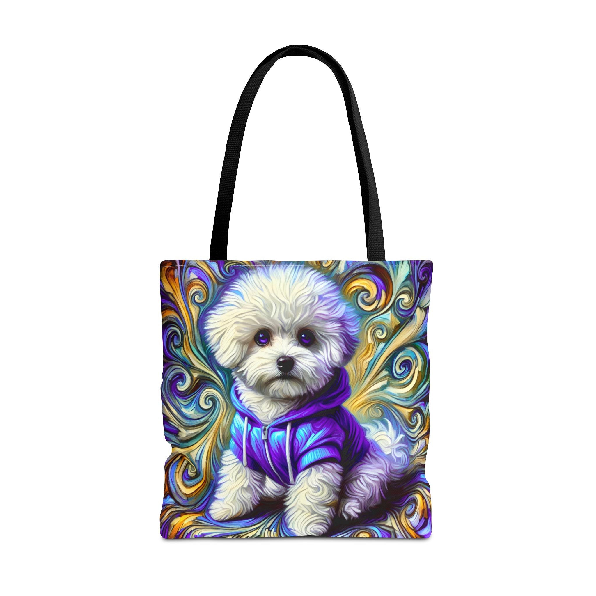Bichon Frise Electric Swirl | Dog Themed Tote Bag
