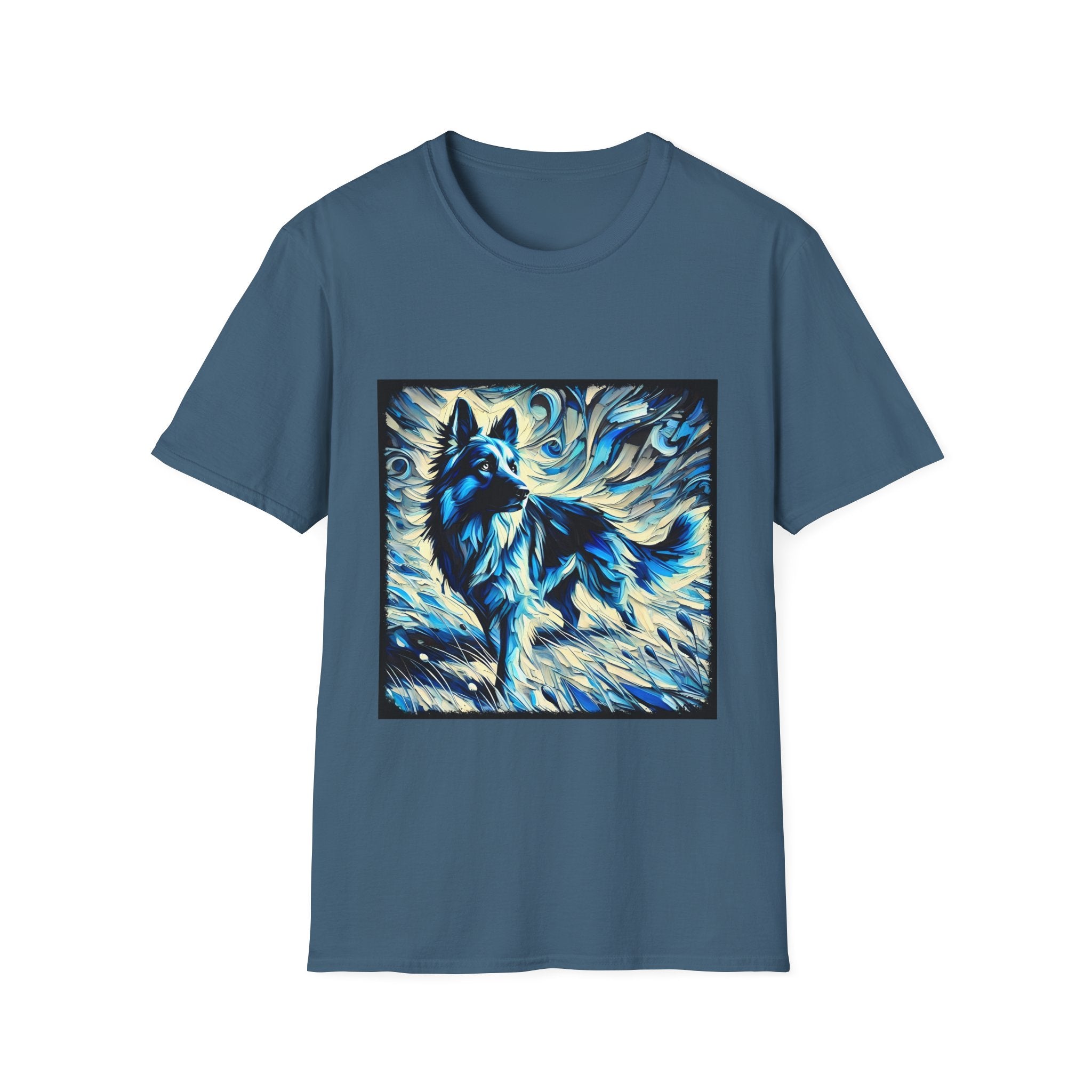 German Shepherd Blue Winter Swirl | Unisex Dog T-Shirt