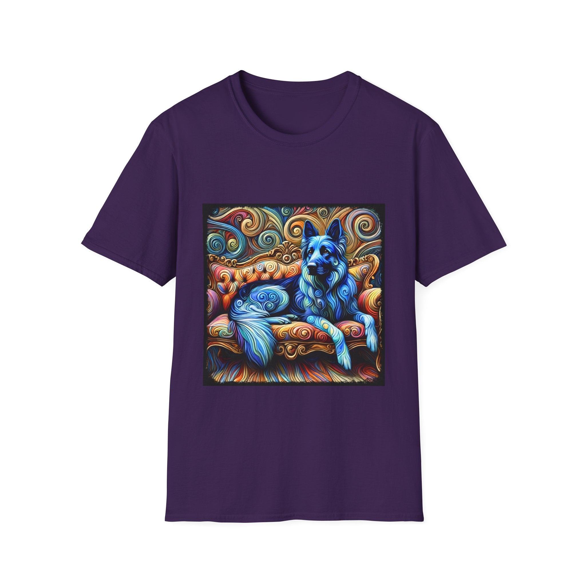 German Shepherd Blue Swirl | Unisex Dog T-Shirt